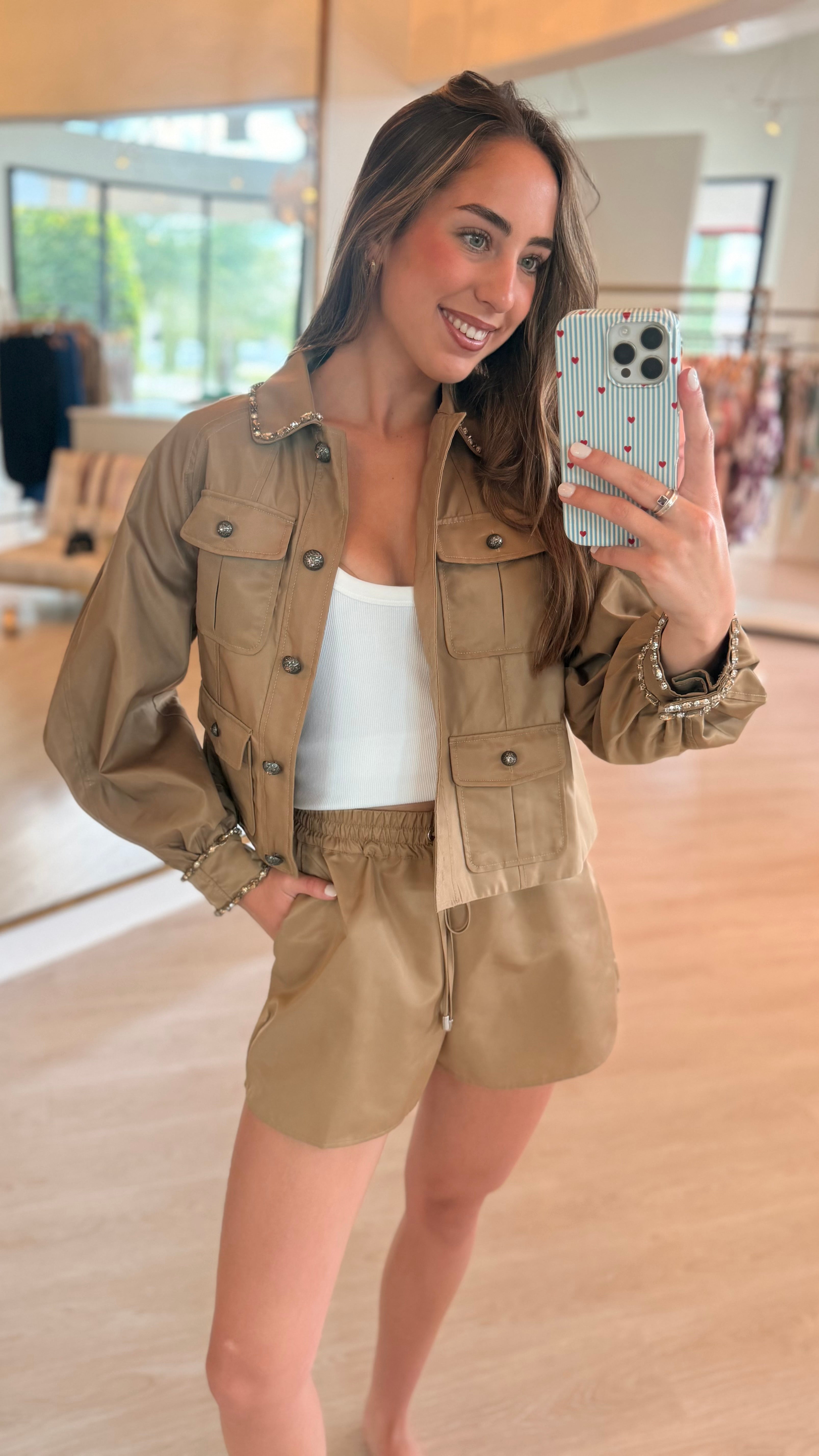 Cizj861 Rhinestone Chain Jacket