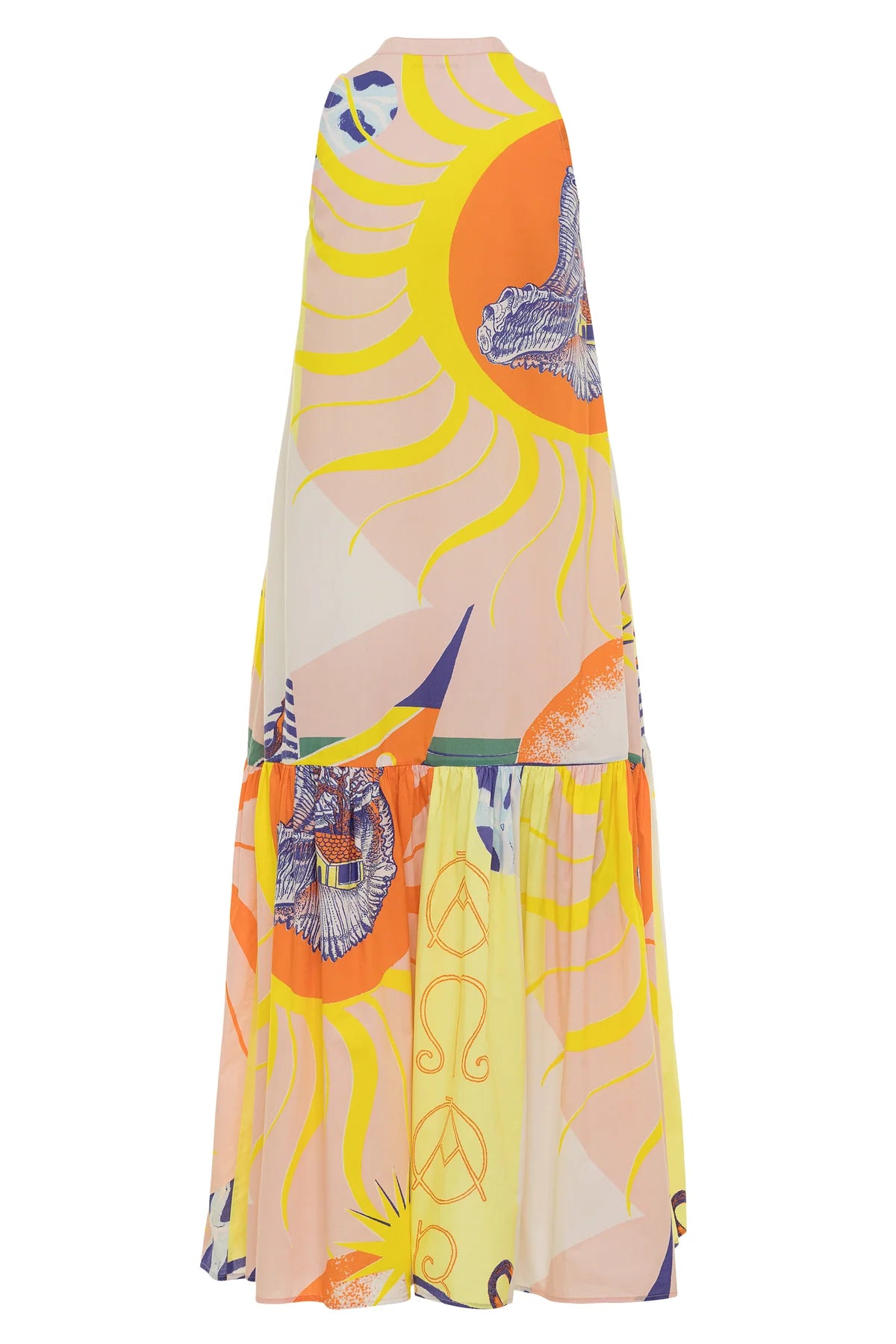 Car25 Carolina K Printed Poplin Maxi Dress