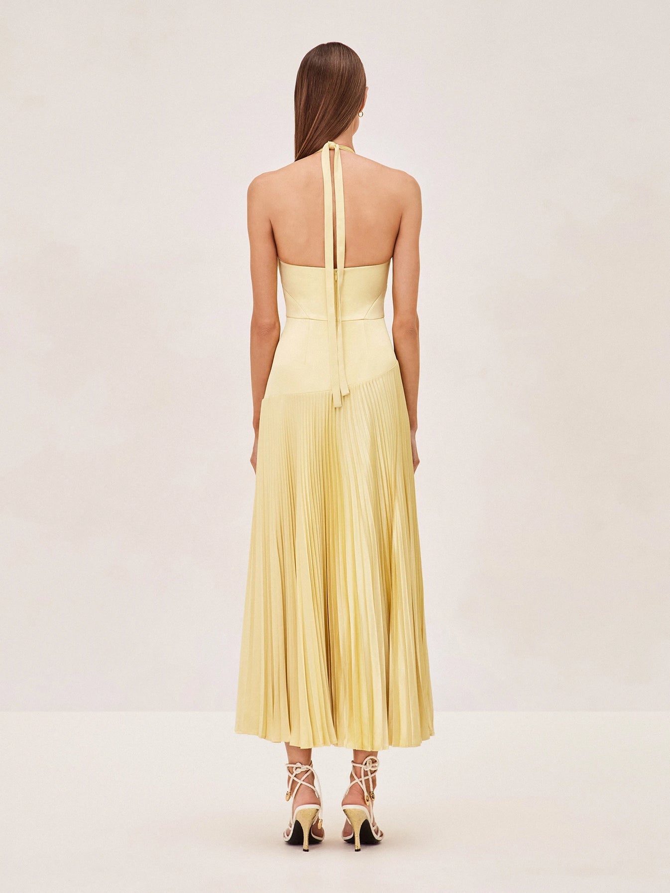 Alsaab Alexis Light Yellow Maxi Dress