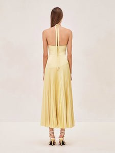 Alsaab Light Yellow Maxi Dress