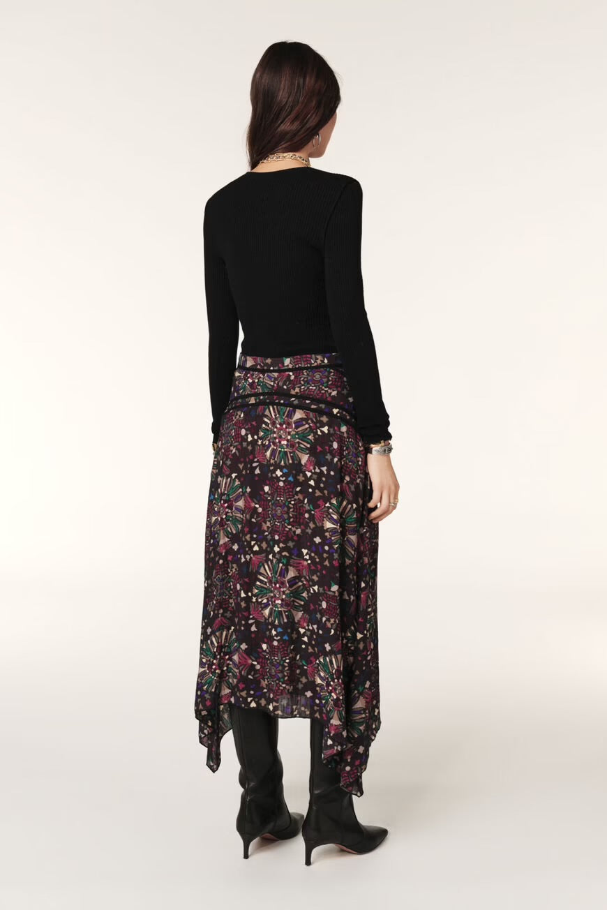 Befrie Purple Print Skirt