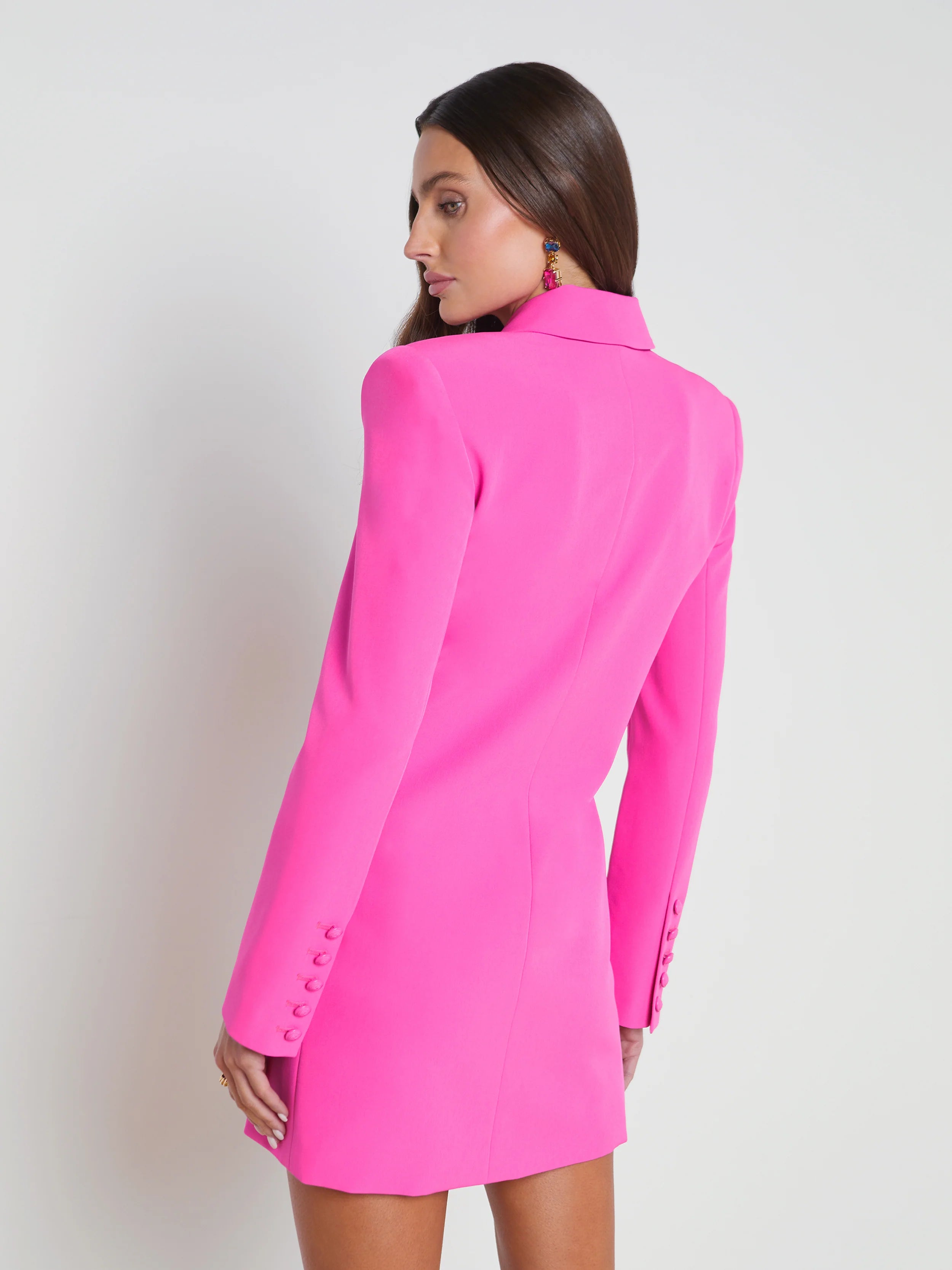 La61362 Hot Pink Blazer Dress