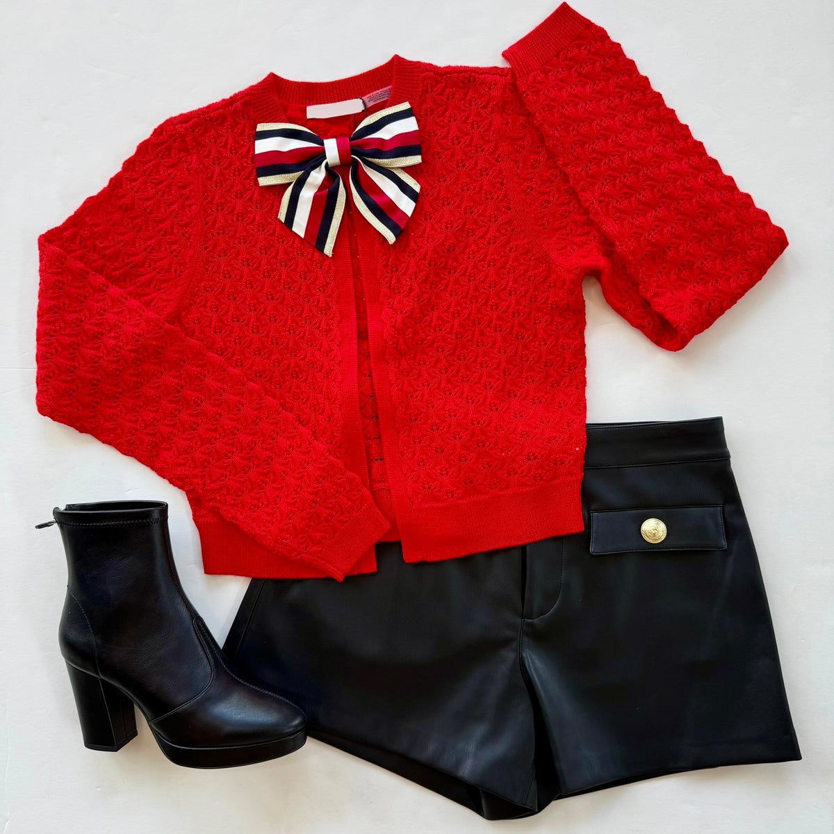 Alcc534703 Bow Front Cardigan