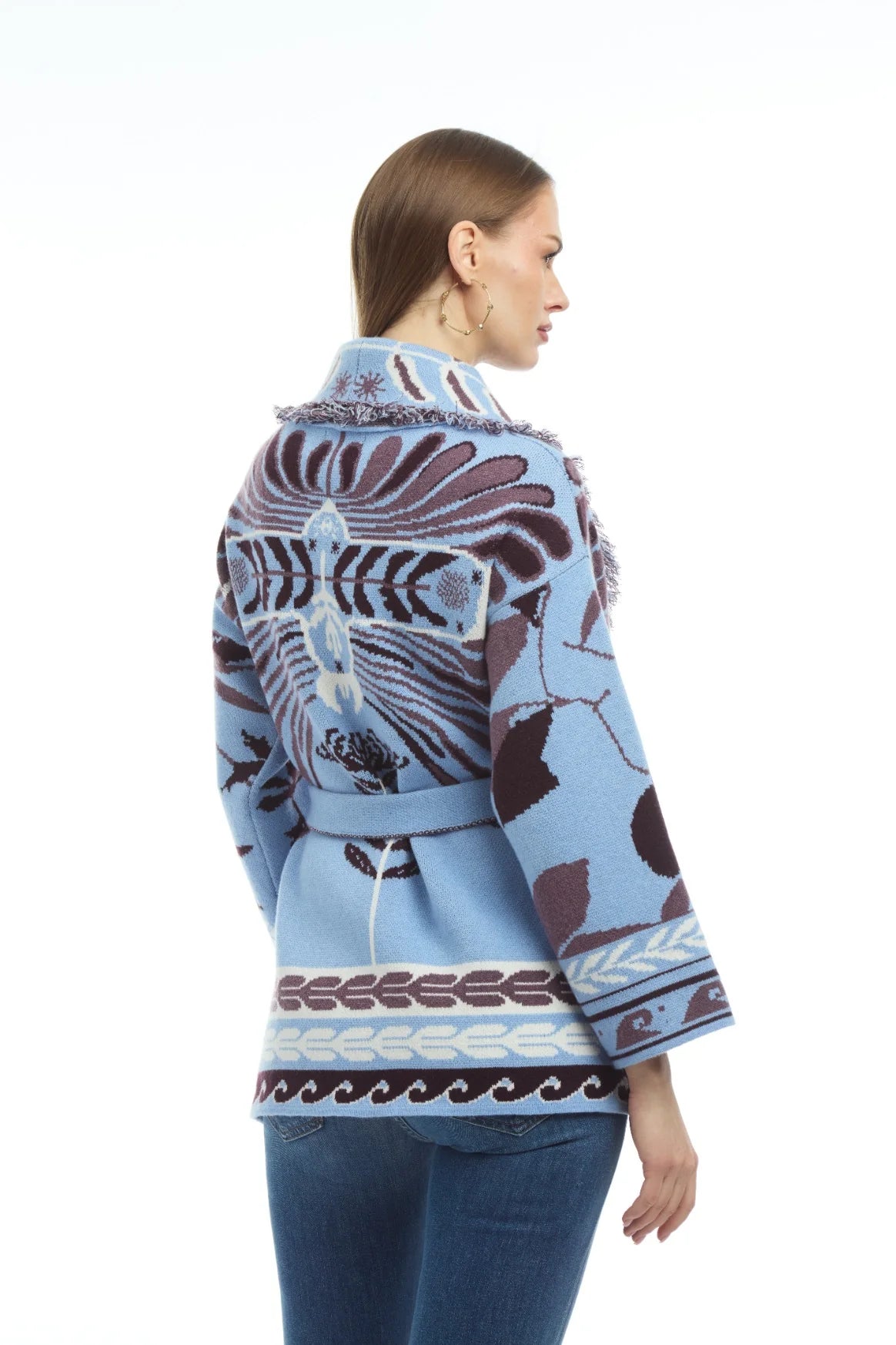 Pk717 Blue Multi Cardigan
