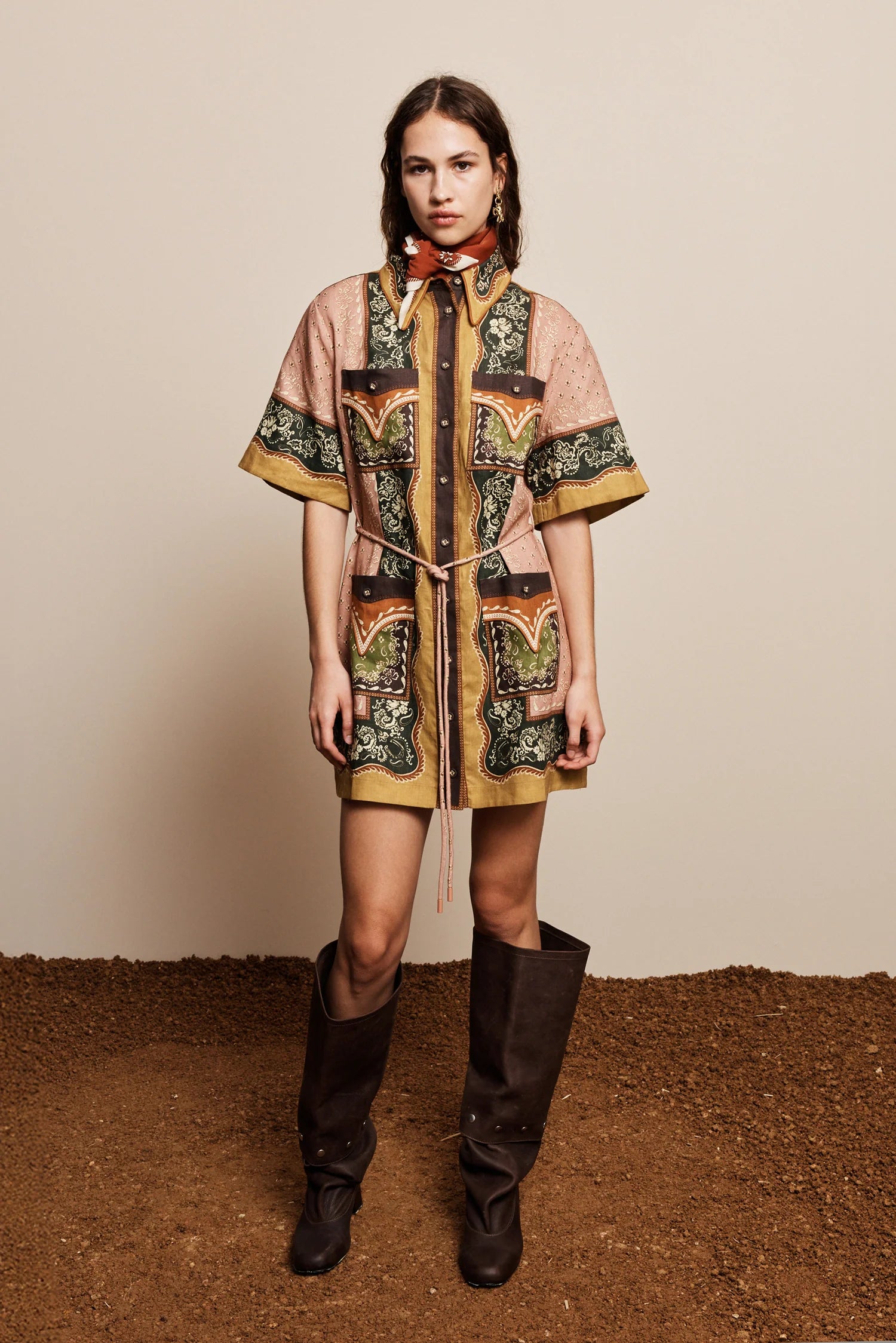 Al8062 Darcey Belted Mini Dress