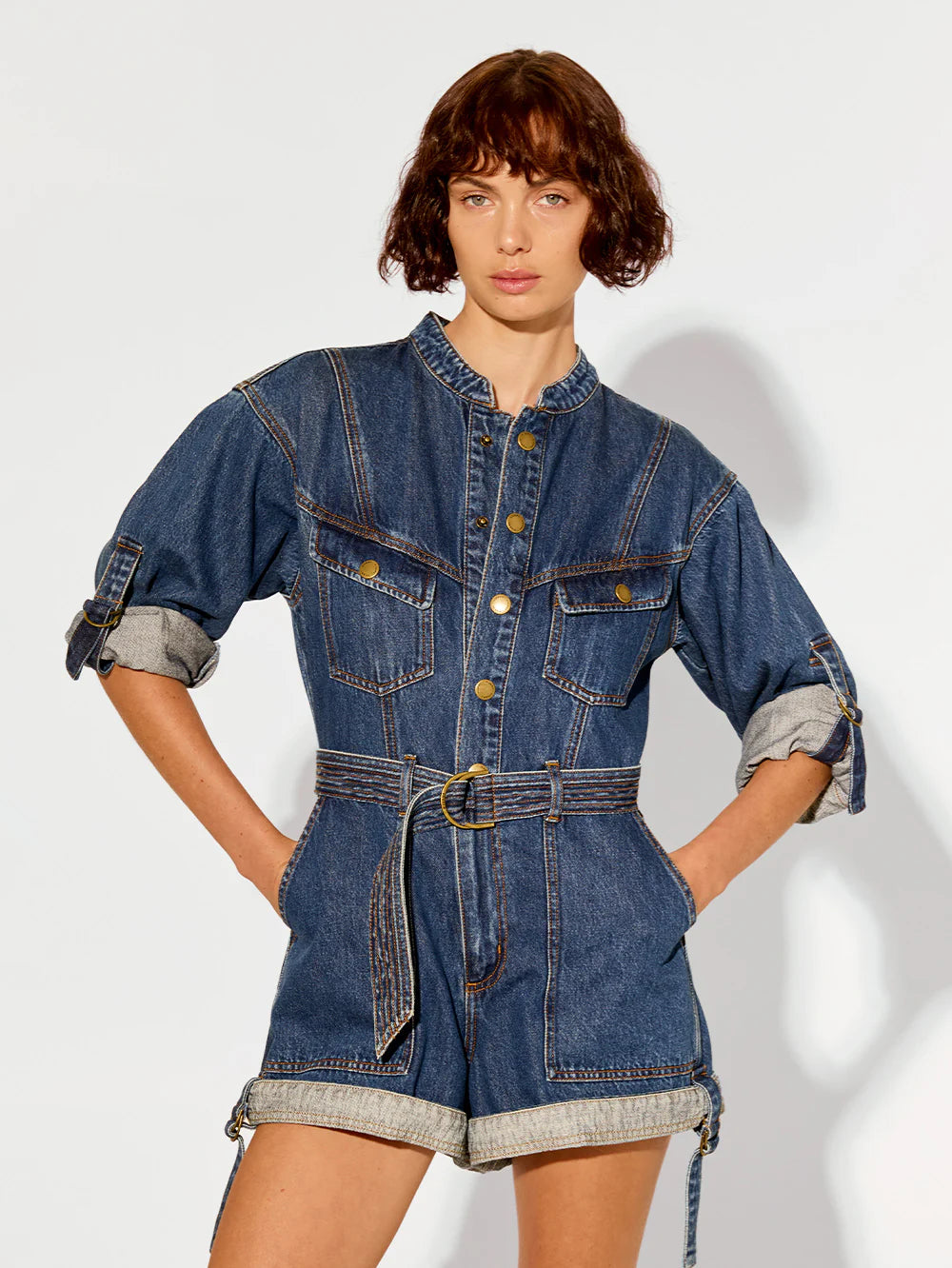 Kim64 Denim Romper