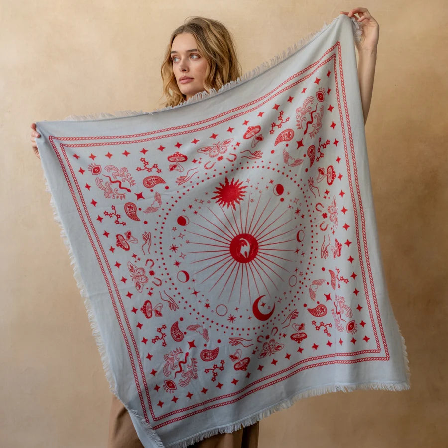 Fr2000 - Bandana Wrap - Azure/Poppy