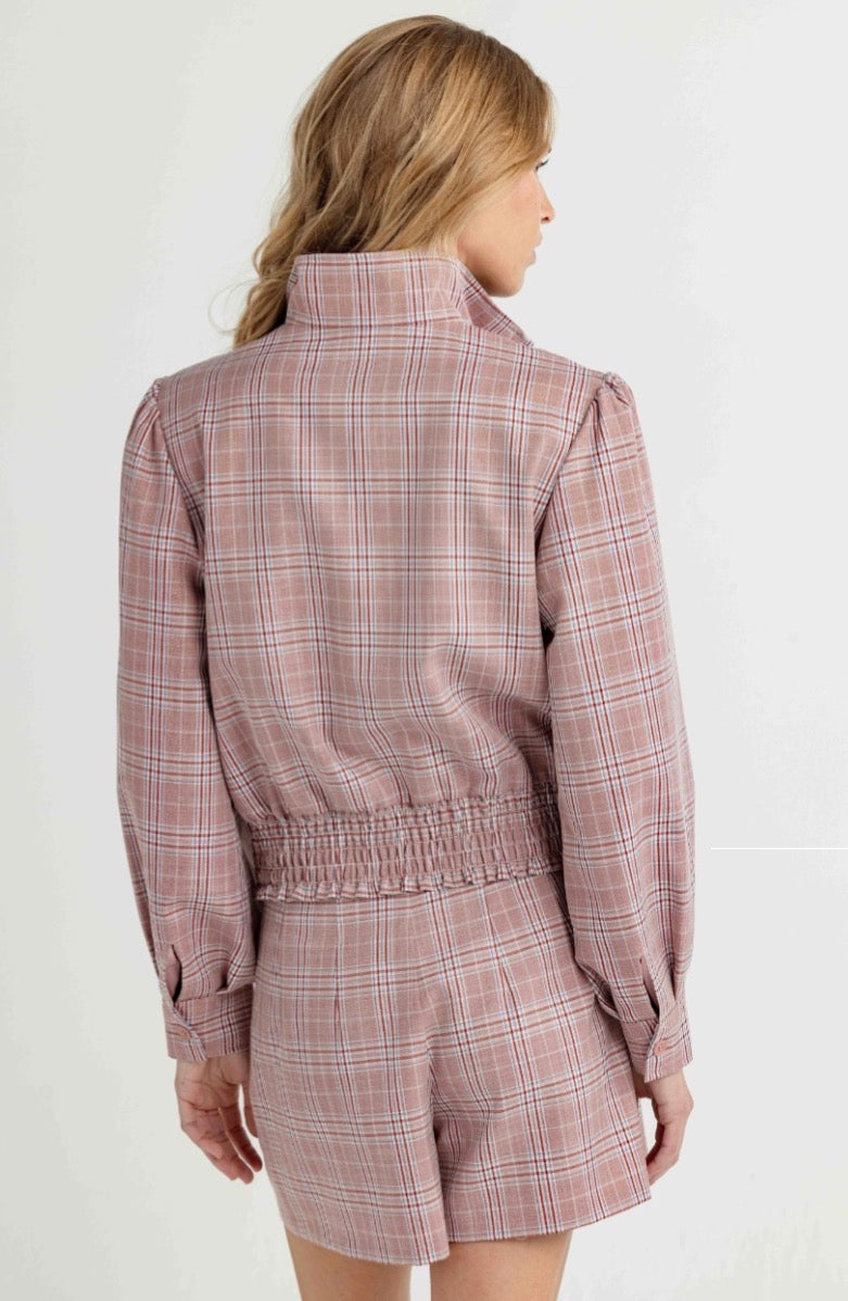 Su190 Pink Plaid Jacket