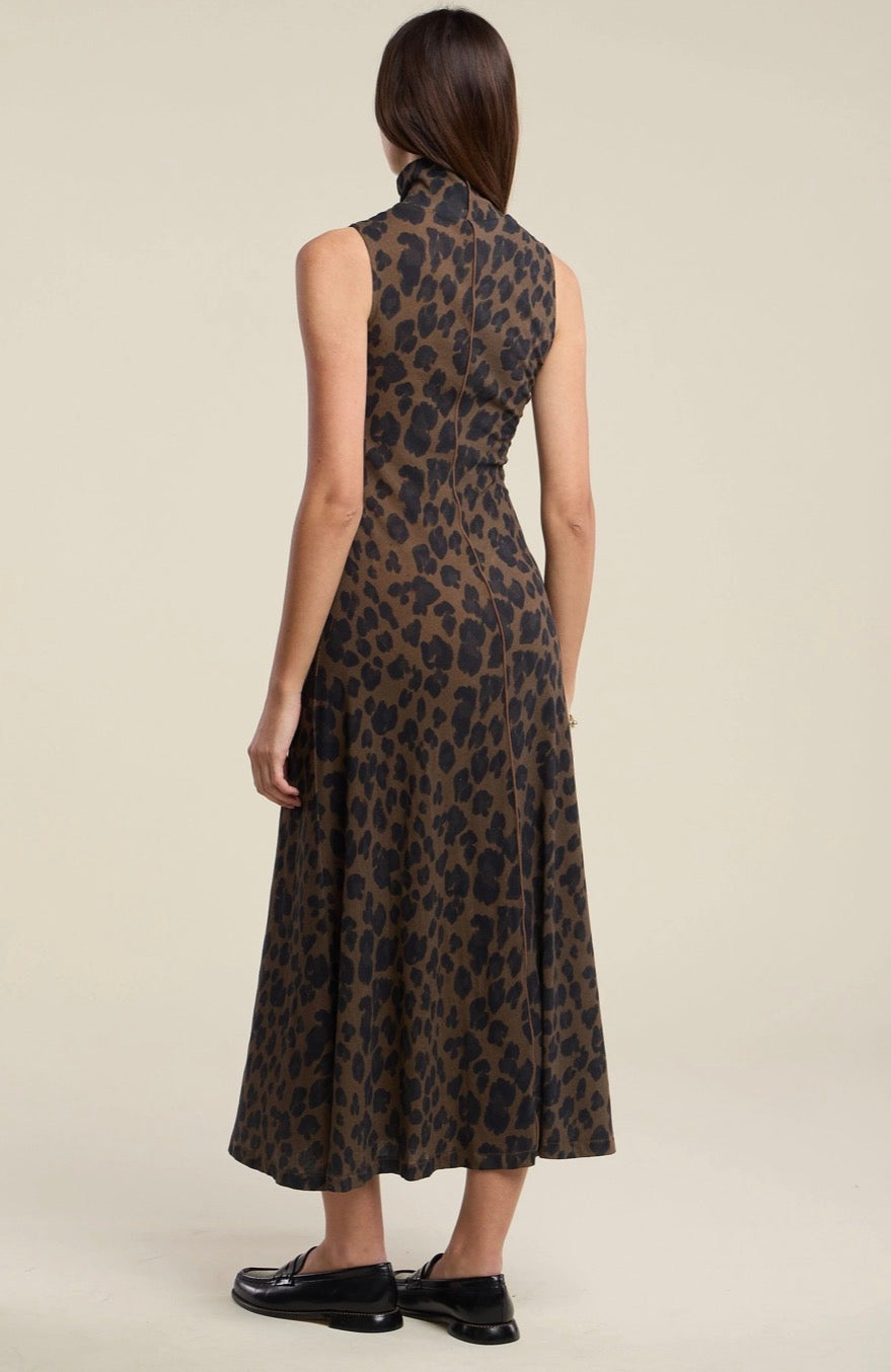 Vekelestine Leopard Jersey Dress
