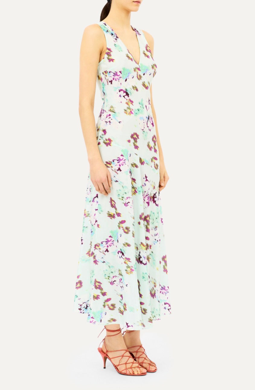 Ul0129 Mint Silk Maxi Dress