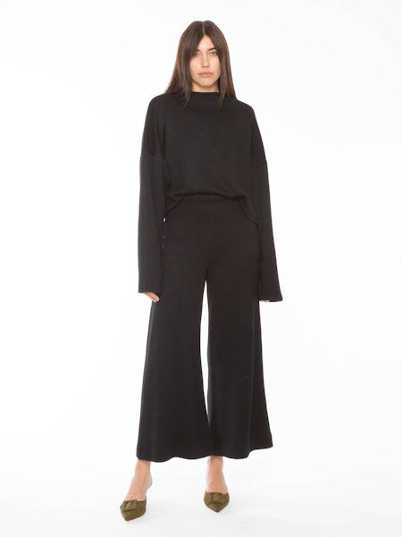 Ri1388 Sweater Knit Wide Leg Pant