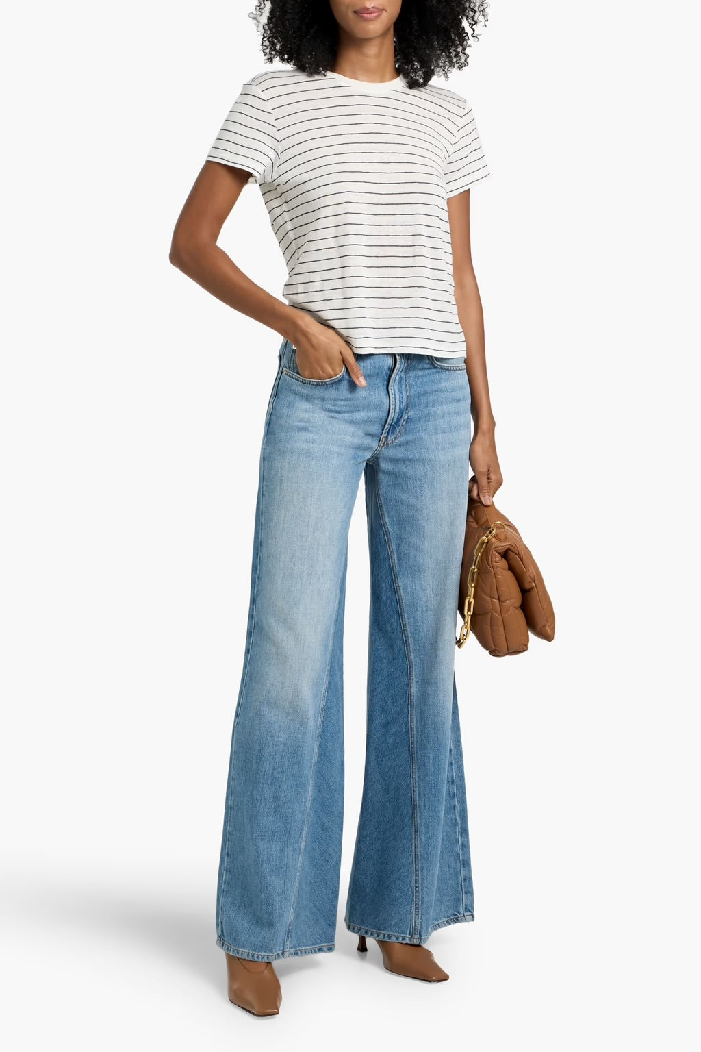 Frjte008 Stripe Linen Tshirt