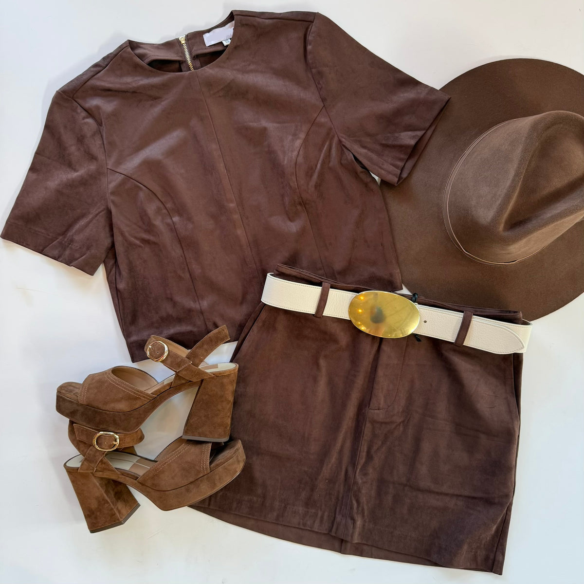 Ka1110 Chocolate Suede Top