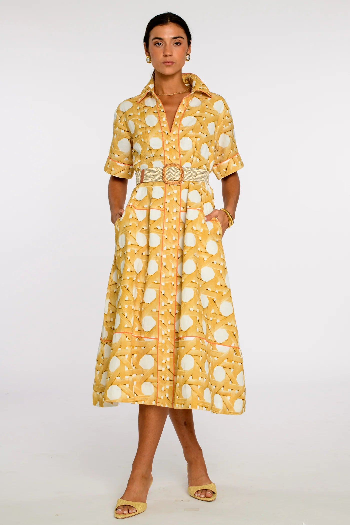 El8914 Wicker Midi Dress