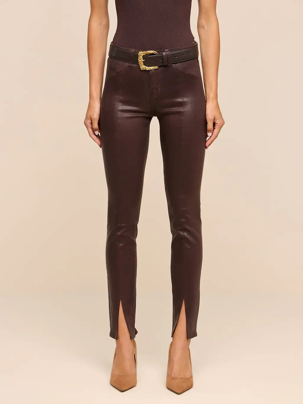 La2706 Jyothi Split Ankle Skinny Jean - Java Coated