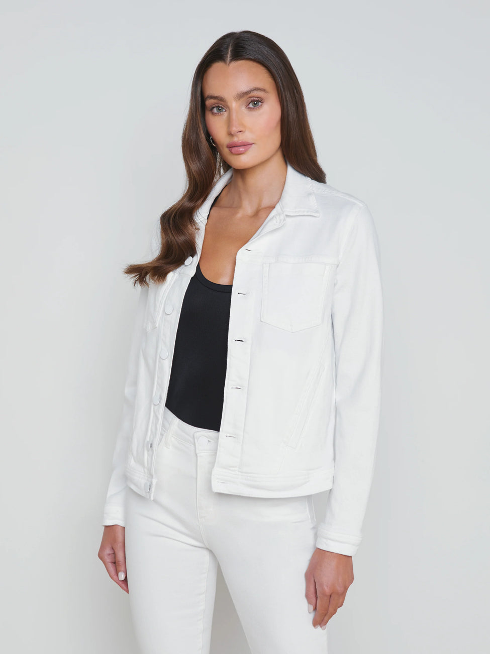 La1753 White Denim Jacket