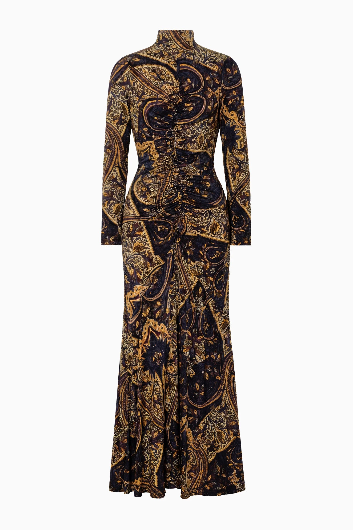 Ul0811 Paisley Turtleneck Dress