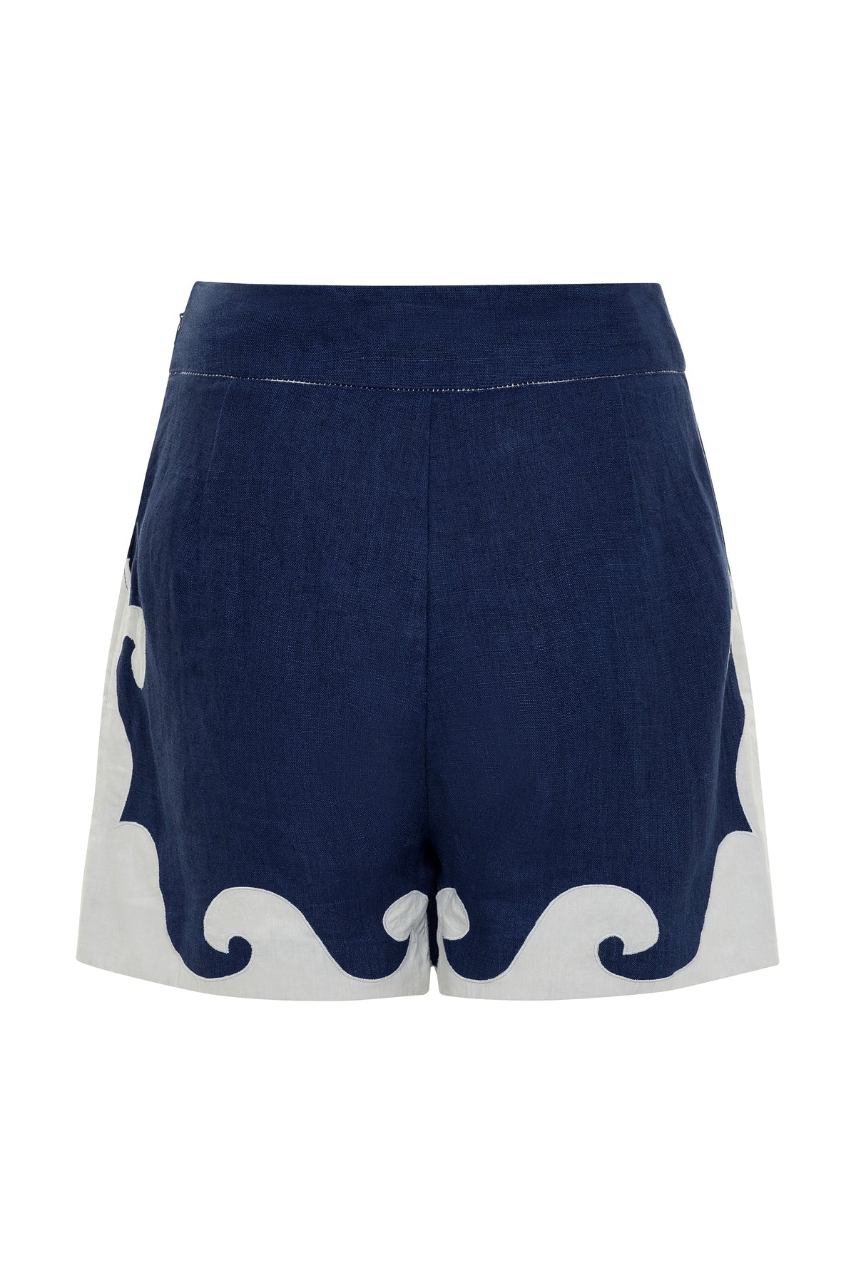 Casa14 Navy Scroll Shorts