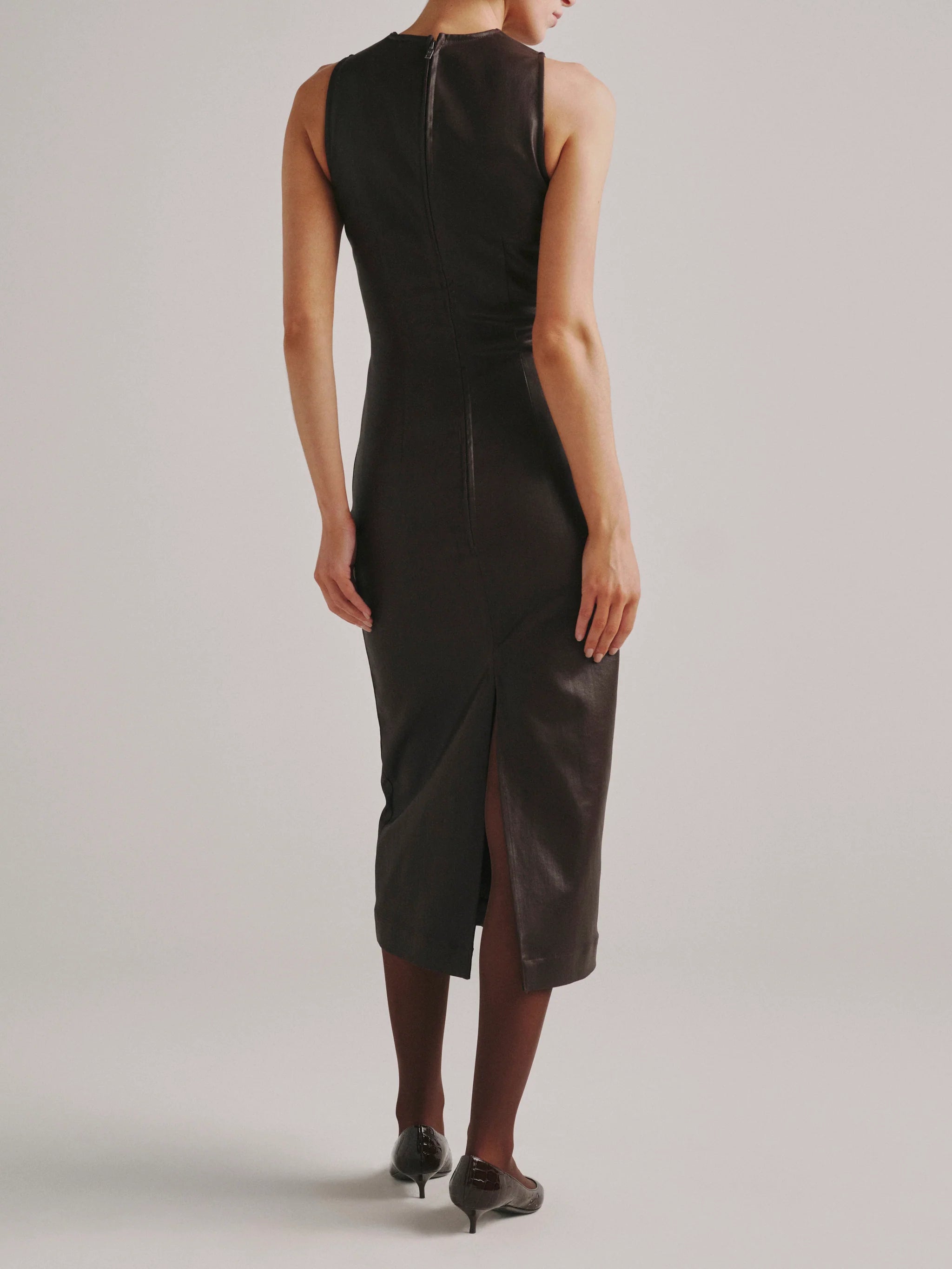Dl80345 Instasculpt Midi Dress - Bramble Coated