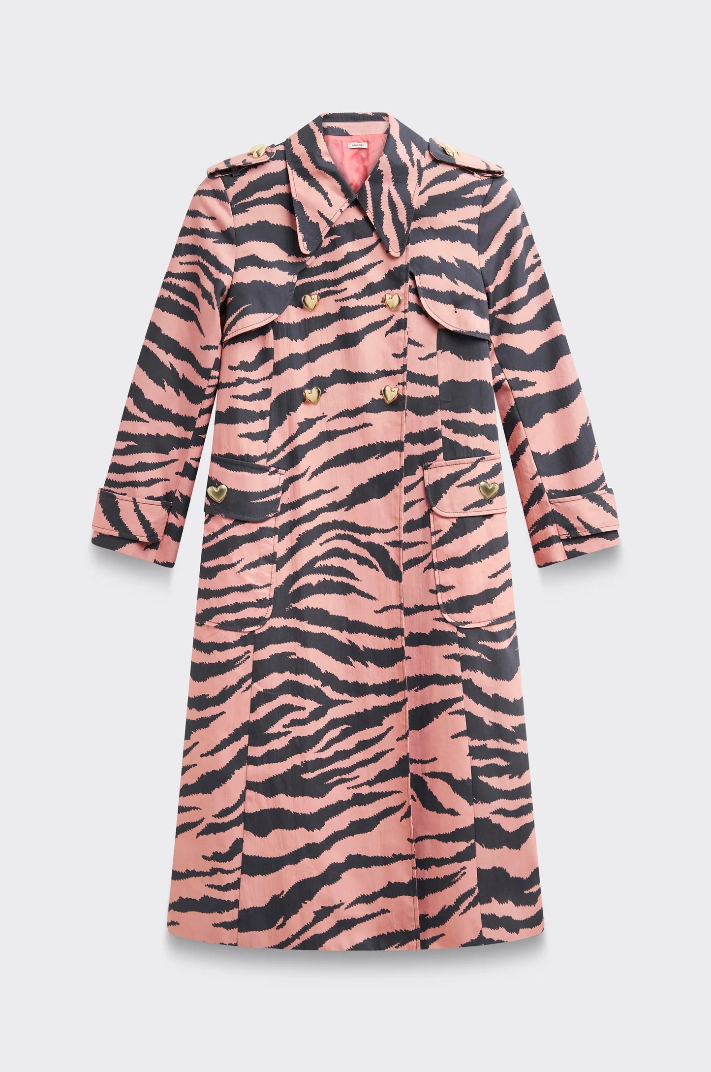 Mazebt Zebra Trench Coat
