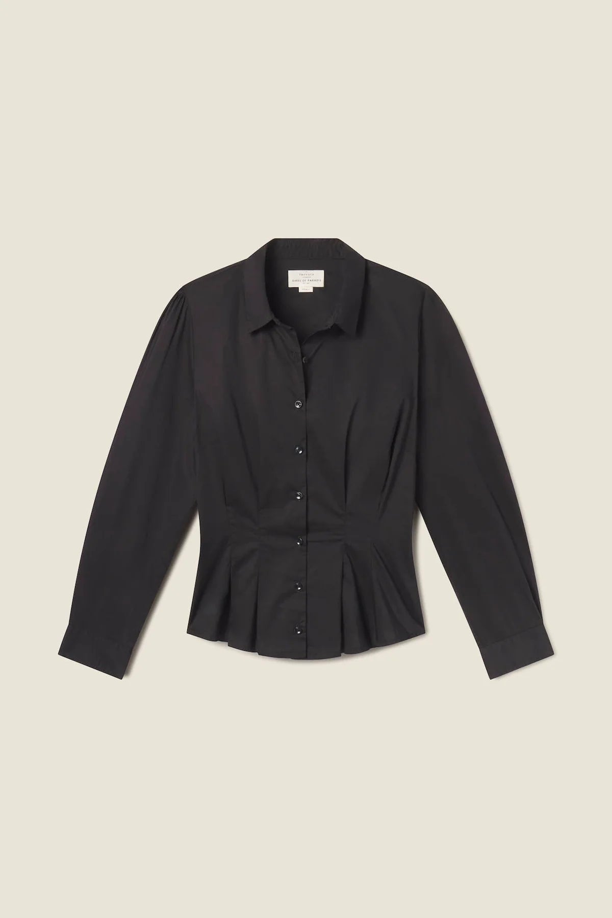 Tr1505 Black Poplin Top