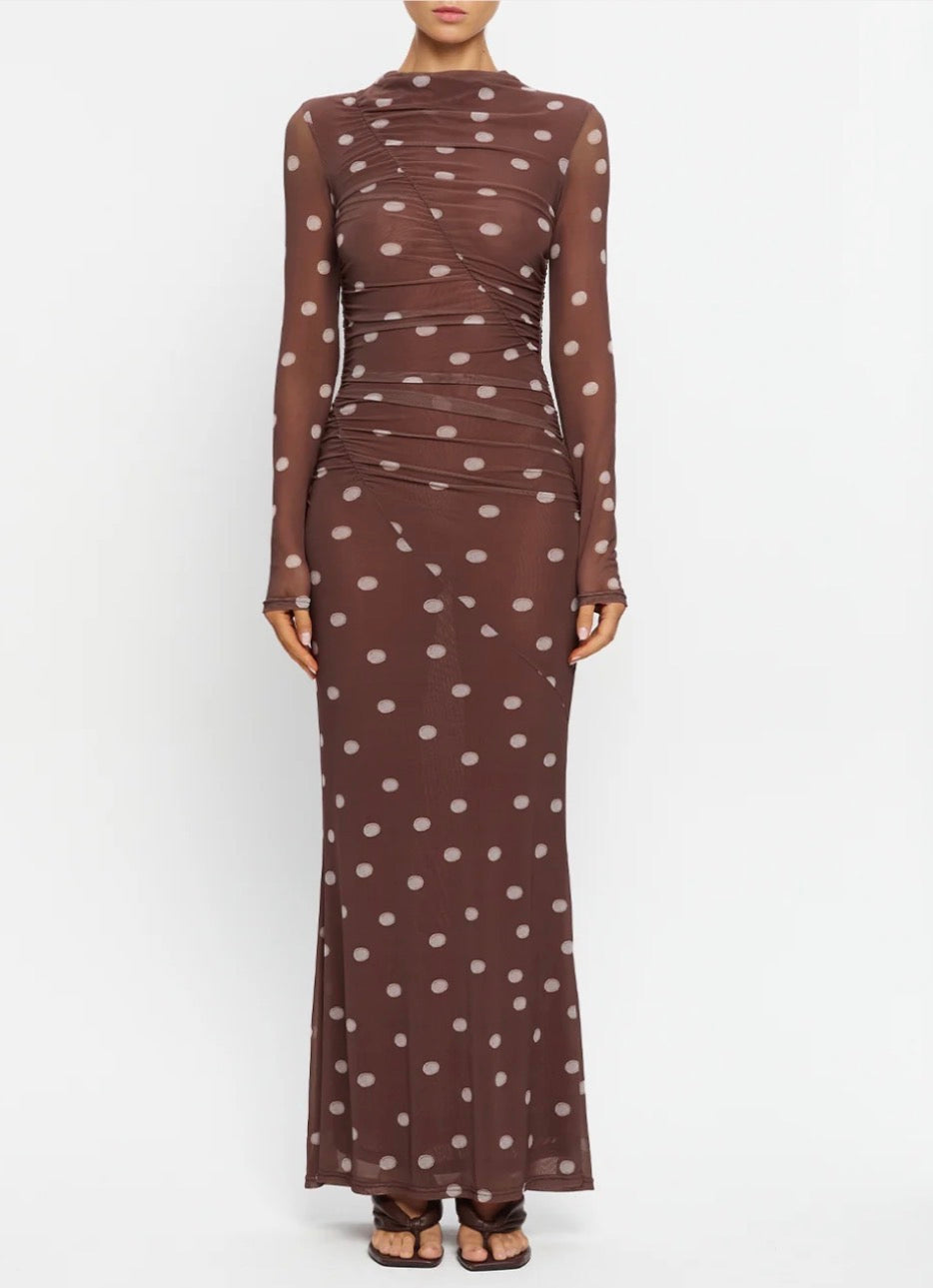 Ki342 Mesh Maxi Dress