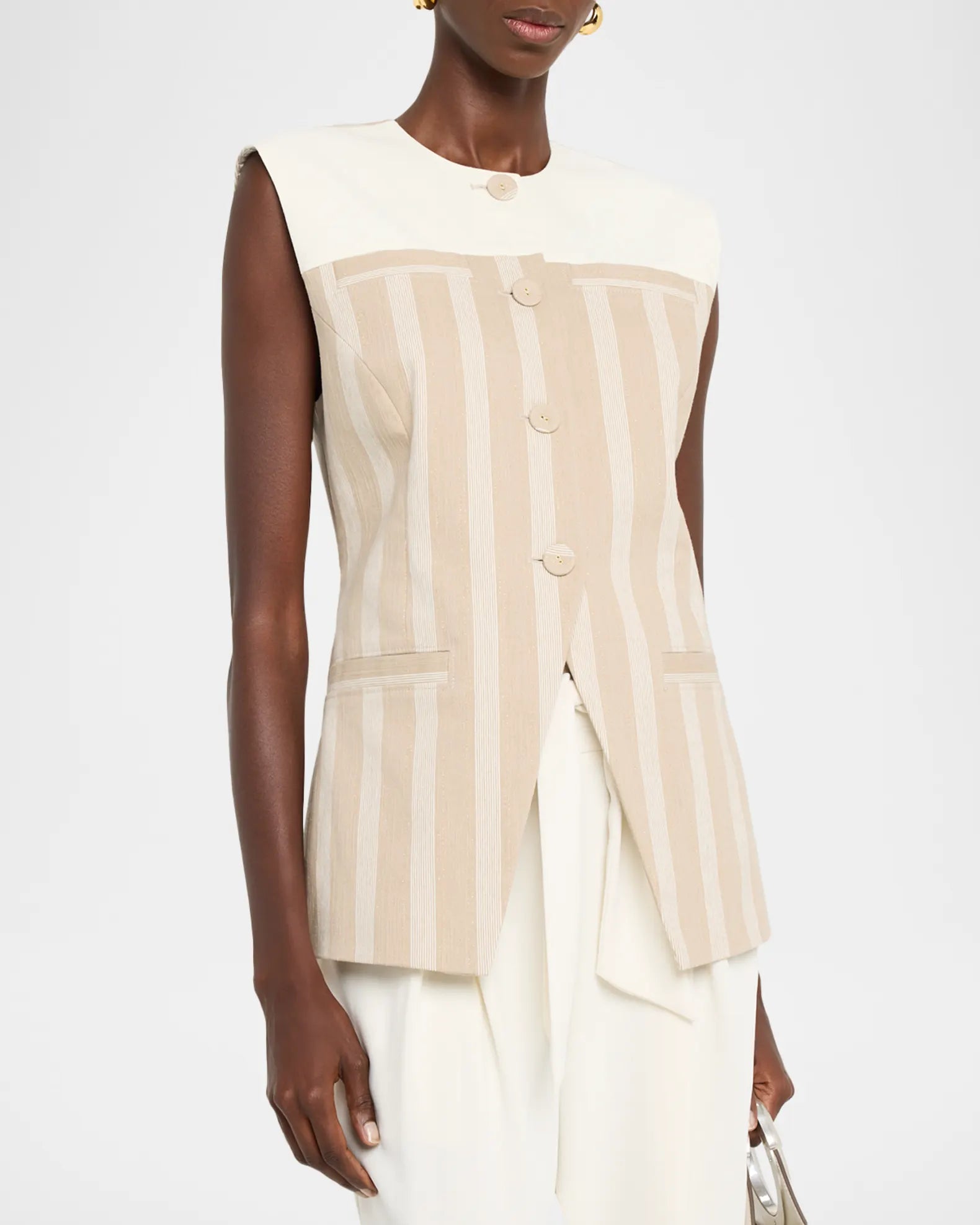 Raa4003 Sandstone Stripe Vest