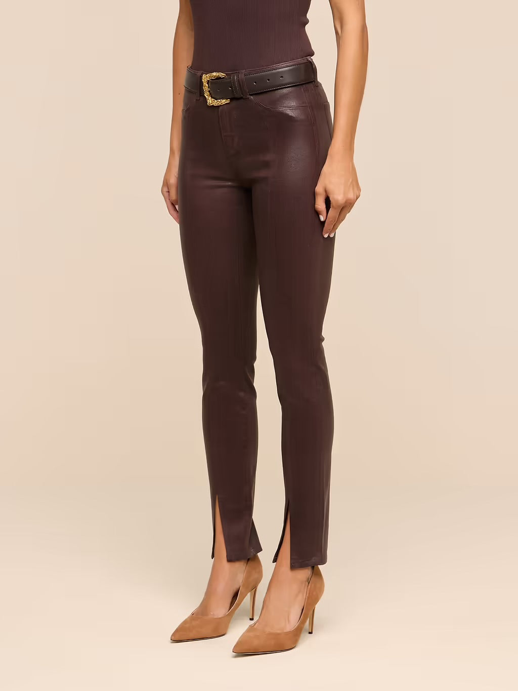 La2706 Jyothi Split Ankle Skinny Jean - Java Coated