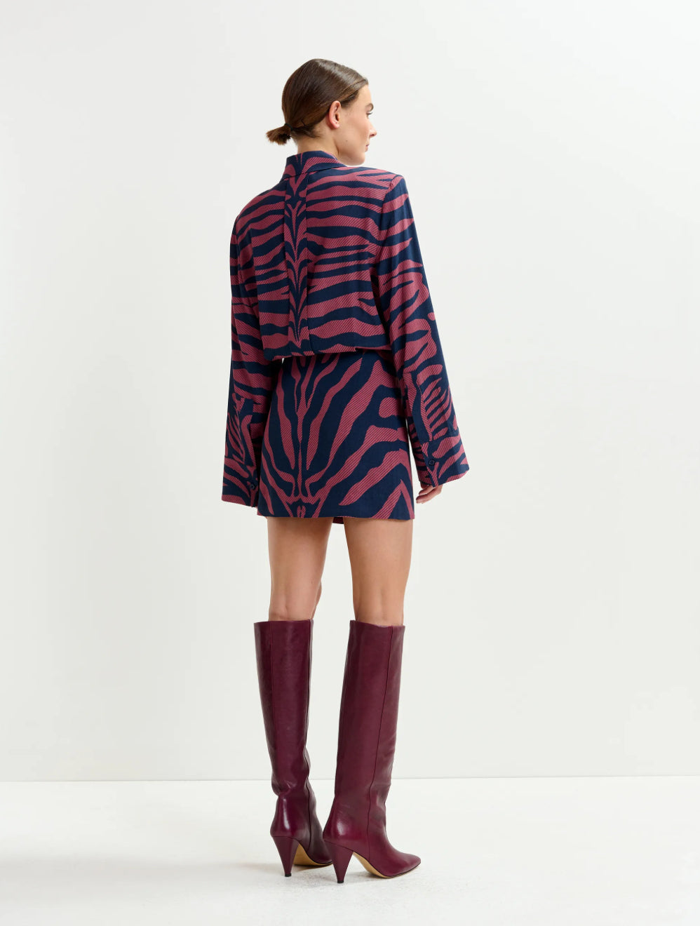 Esisnip Zebra Jacquard Dress