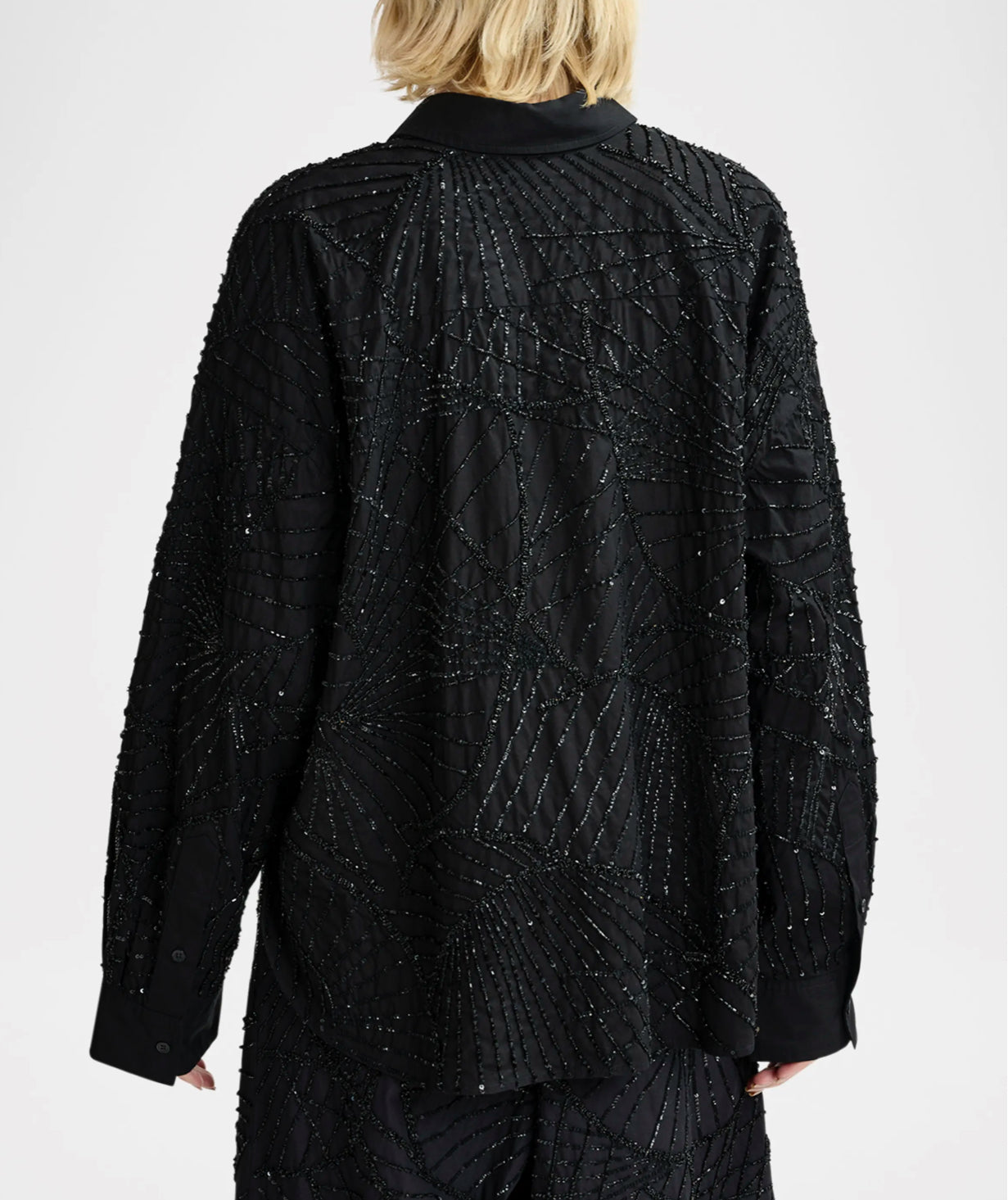 Esgibra Black Sequin Buttondown