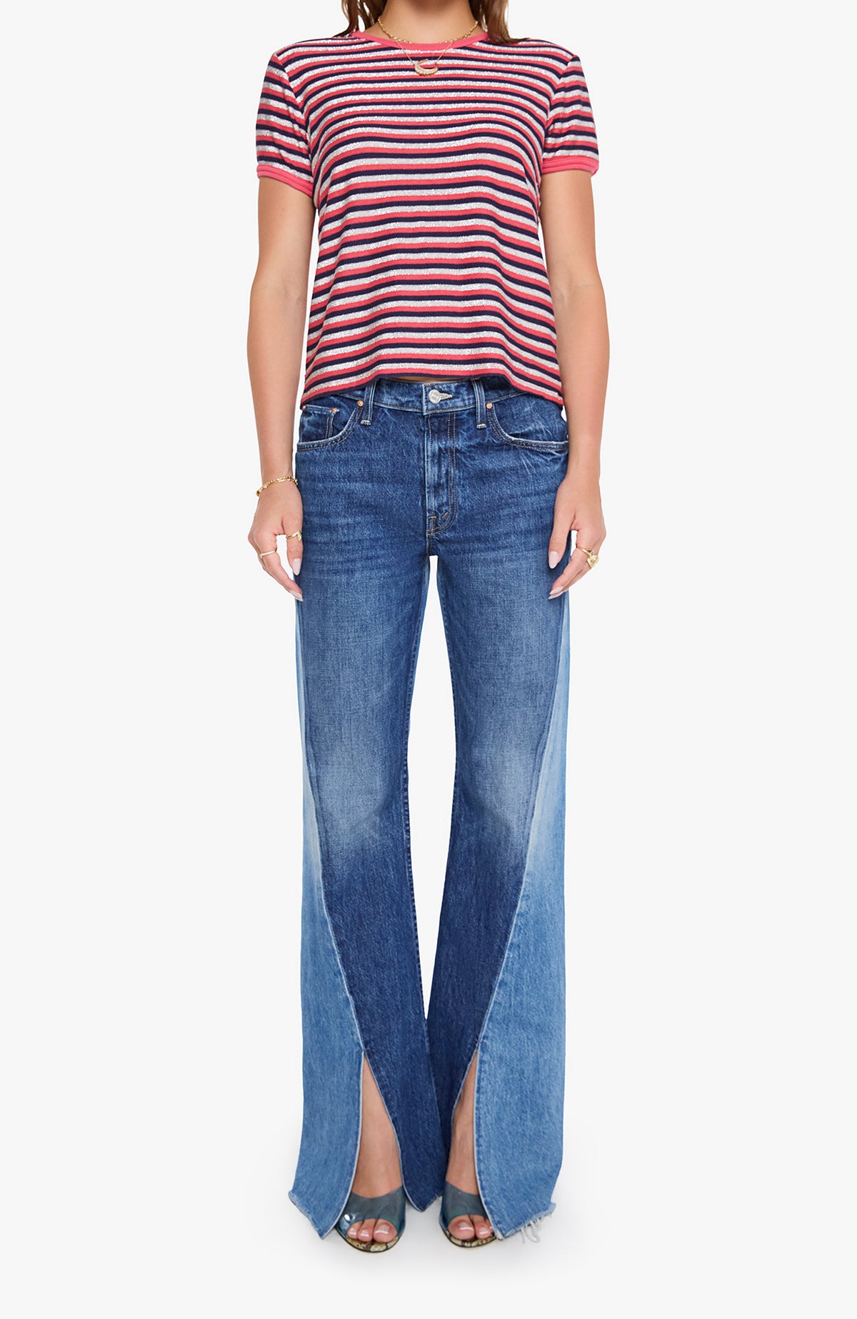 Mo8881 Lil Goodie Ringer - Pink Stripe