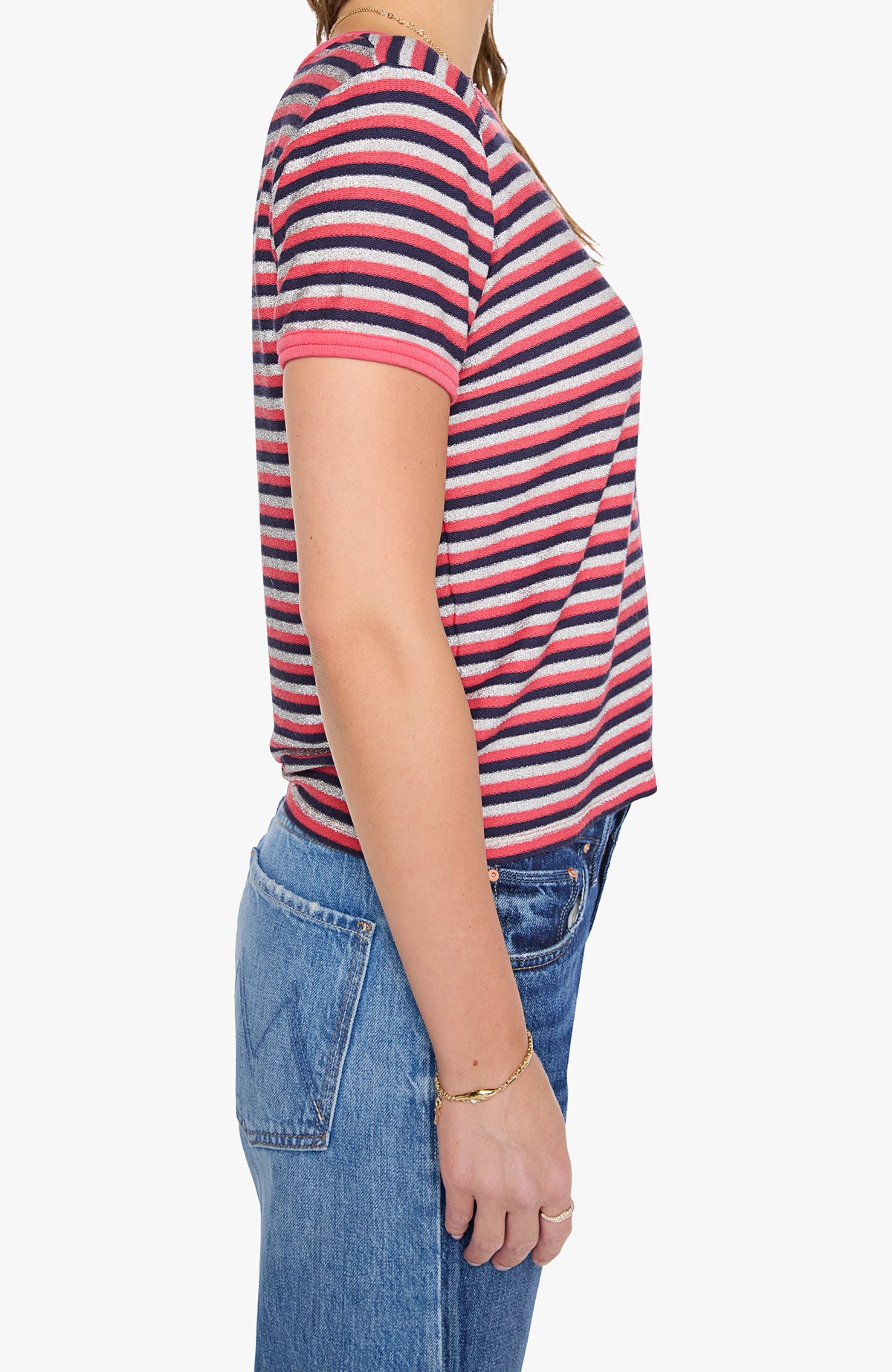 Mo8881 Lil Goodie Ringer - Pink Stripe