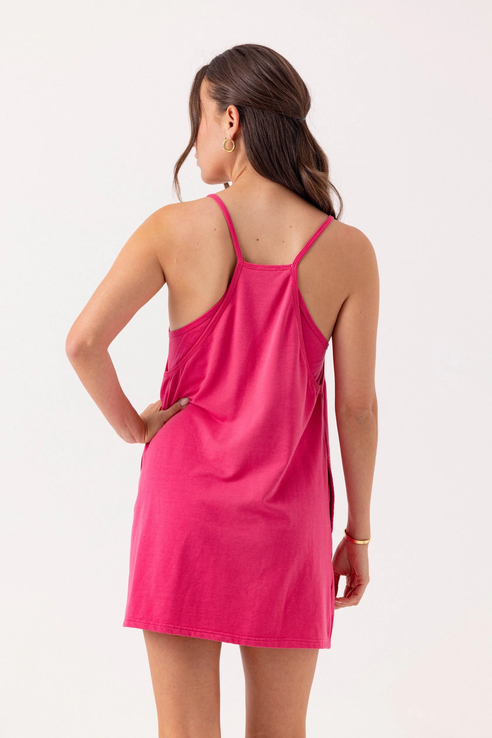 Su048 Pink Romper Dress