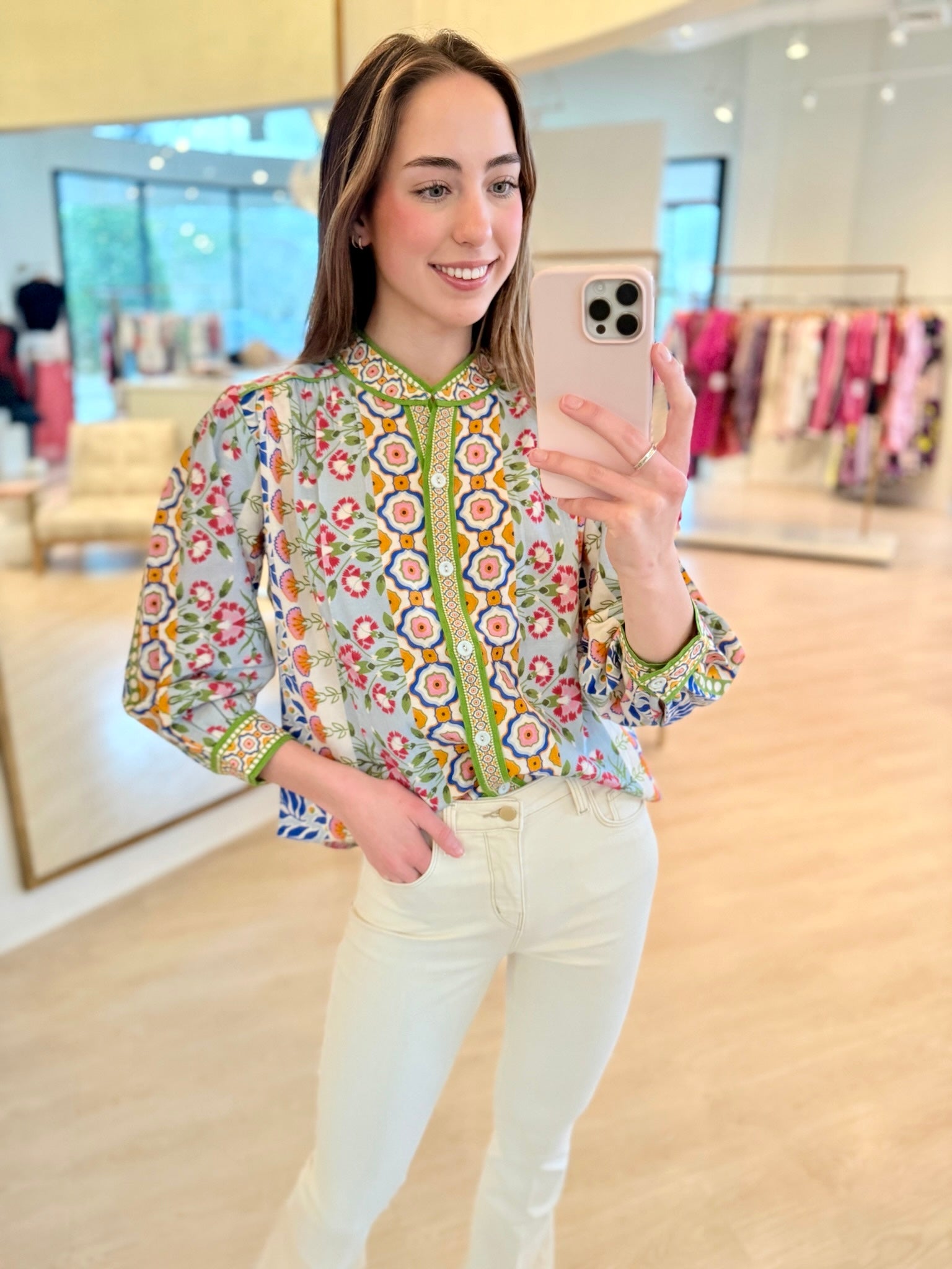 Ej244190 Spring Mixed Stripe Blouse