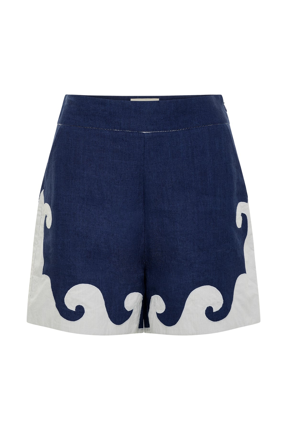 Casa14 Navy Scroll Shorts