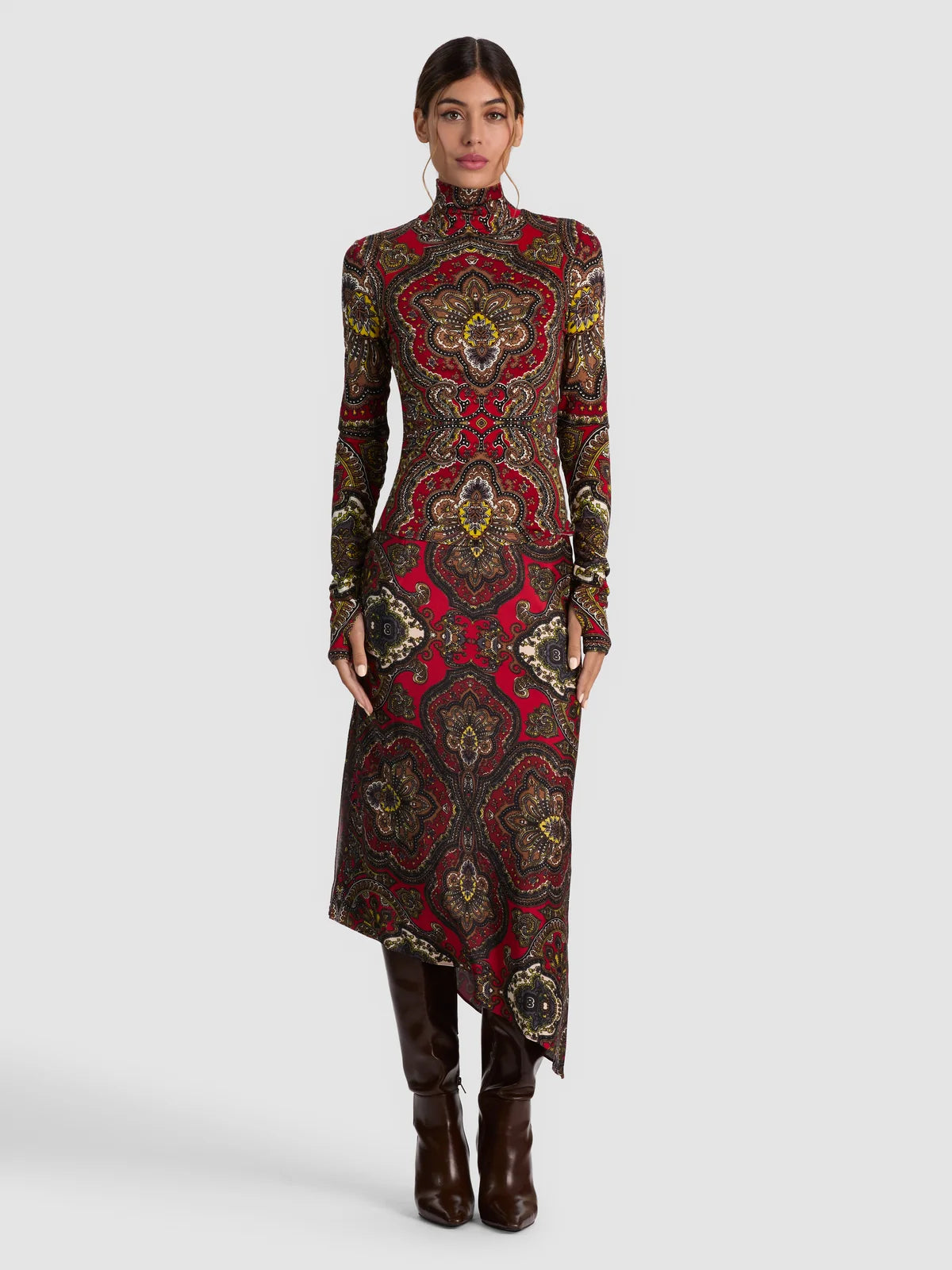 Alc10022 Paisley Turtleneck Top