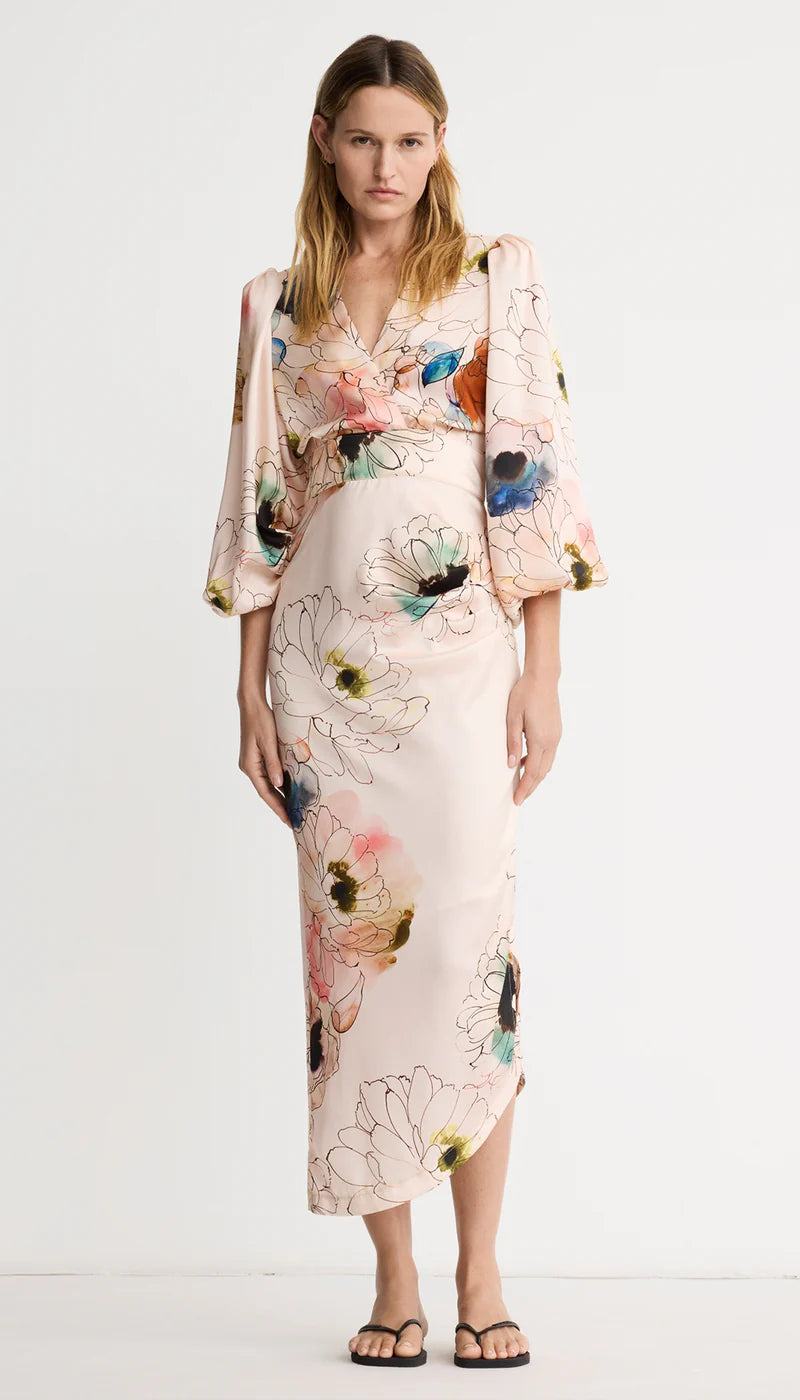 Sm26027 Blush Asymmetrical Midi Dress