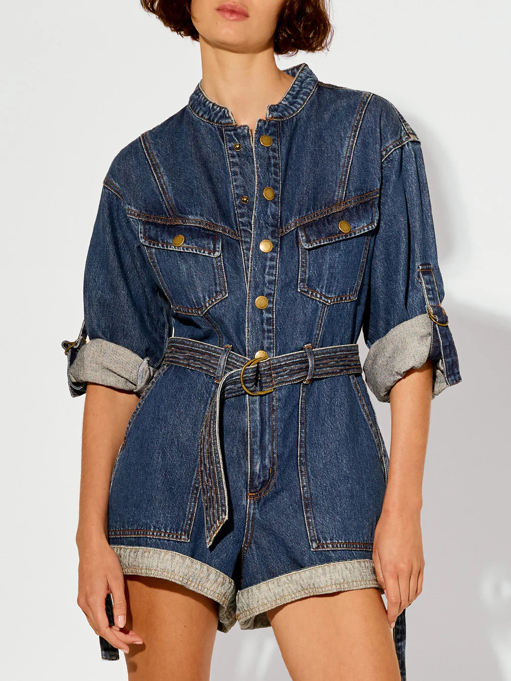 Kim64 Denim Romper