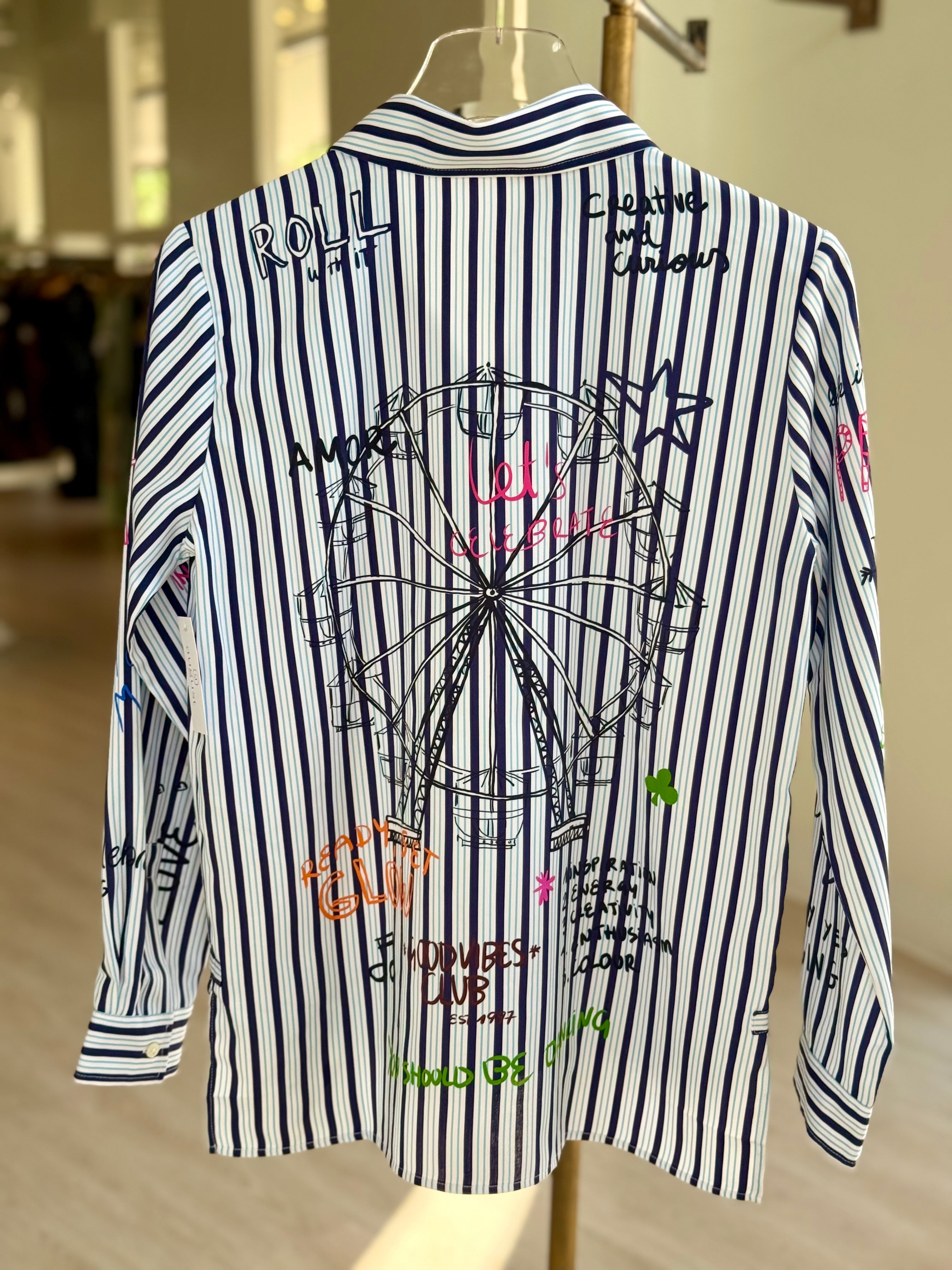 Vi34022 Stripe Voyage Buttondown