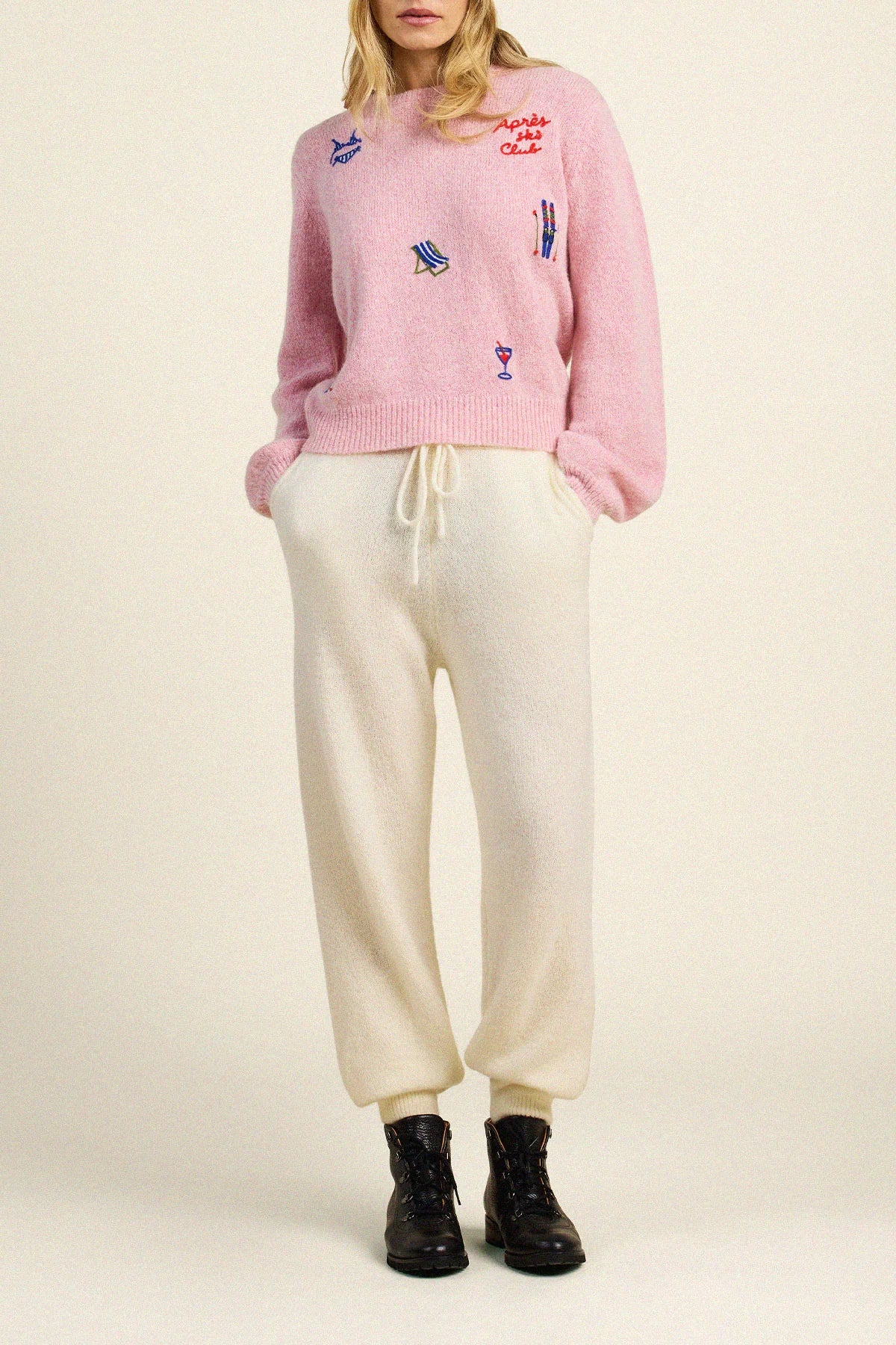 Trw1634 Pink Apres Ski Club Sweater
