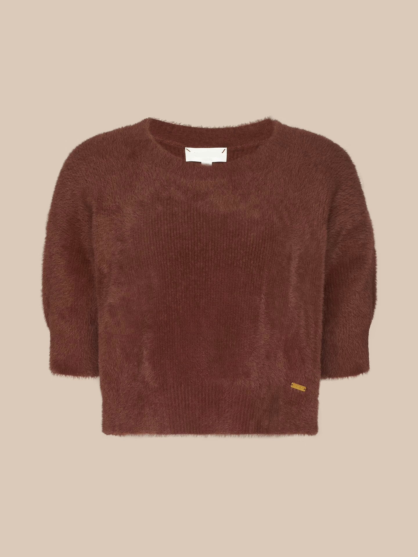 La80115 Fuzzy Crop Sweater - Java