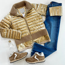 Load image into Gallery viewer, Adolivia Metallic Quilted Jacket
