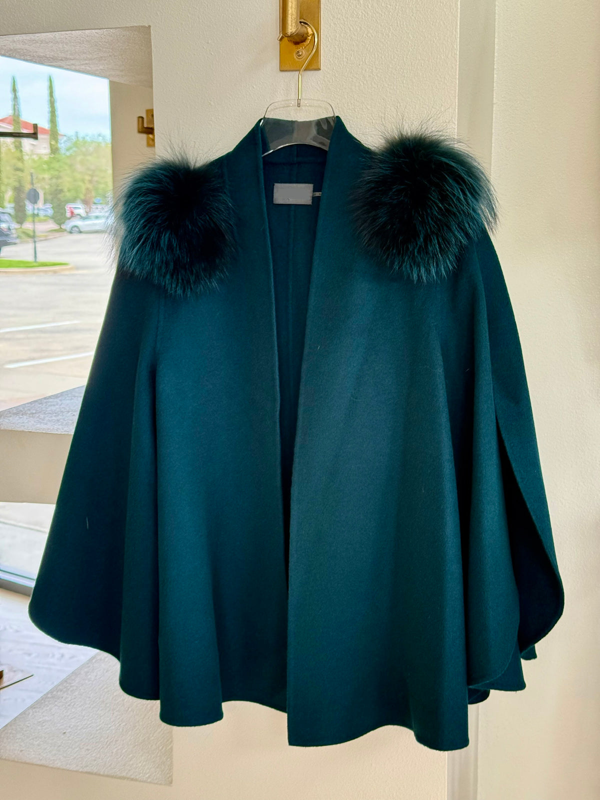Didma207 Drape Sleeve Cape - Forest