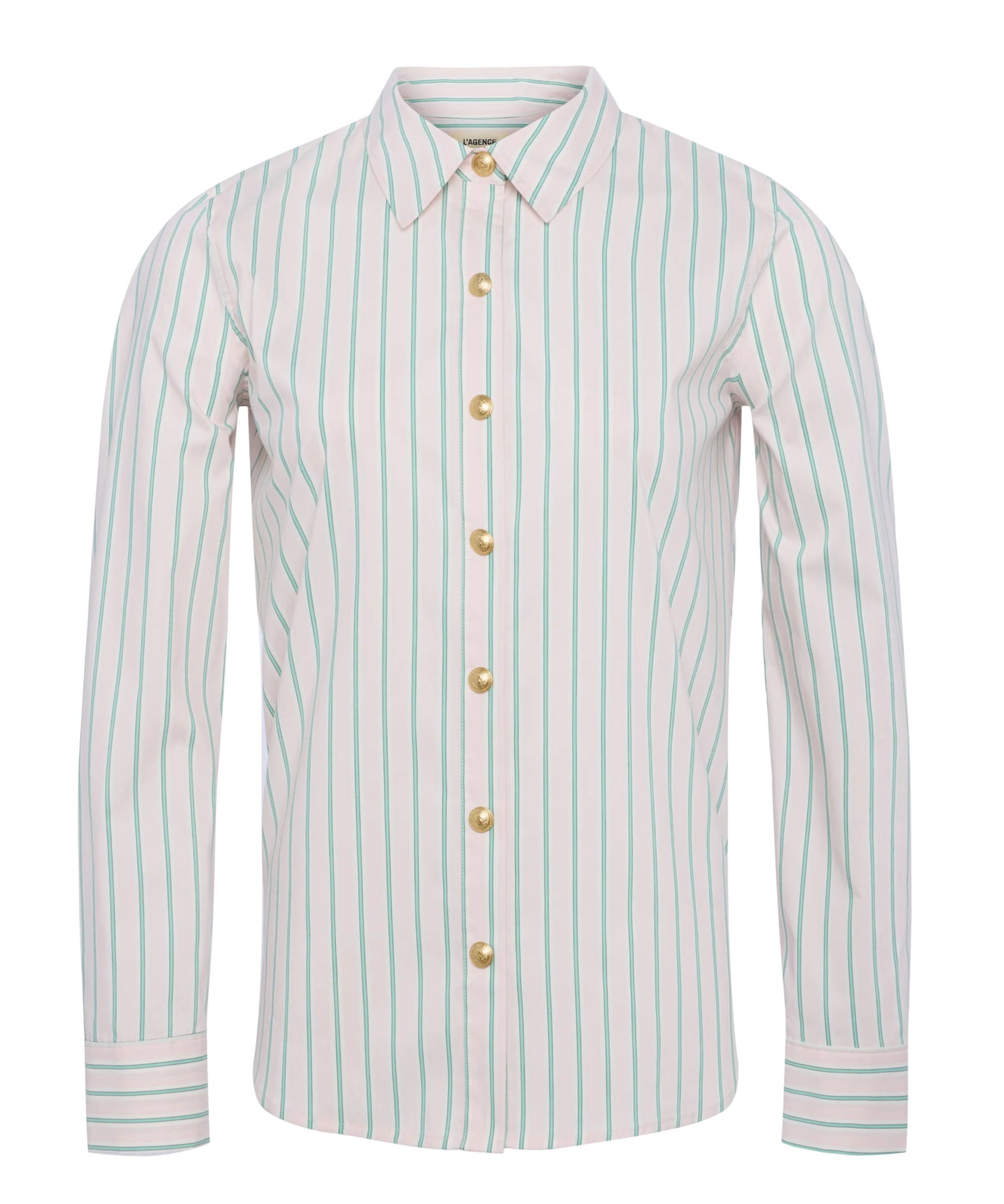 La40691 Sage Stripe Button Down