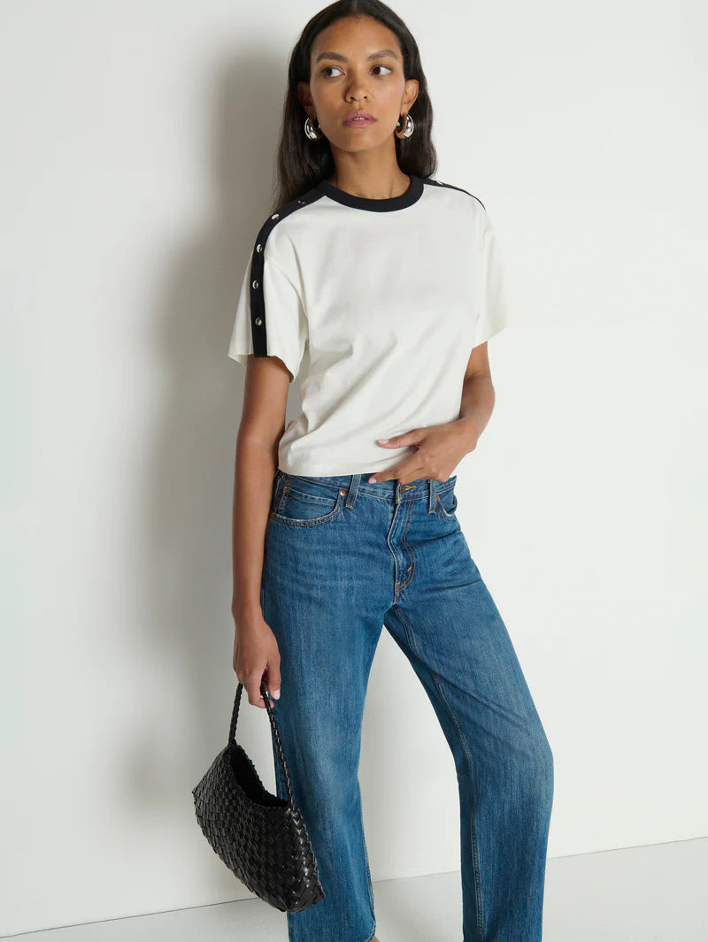Na11389 Colorblock Button Tee