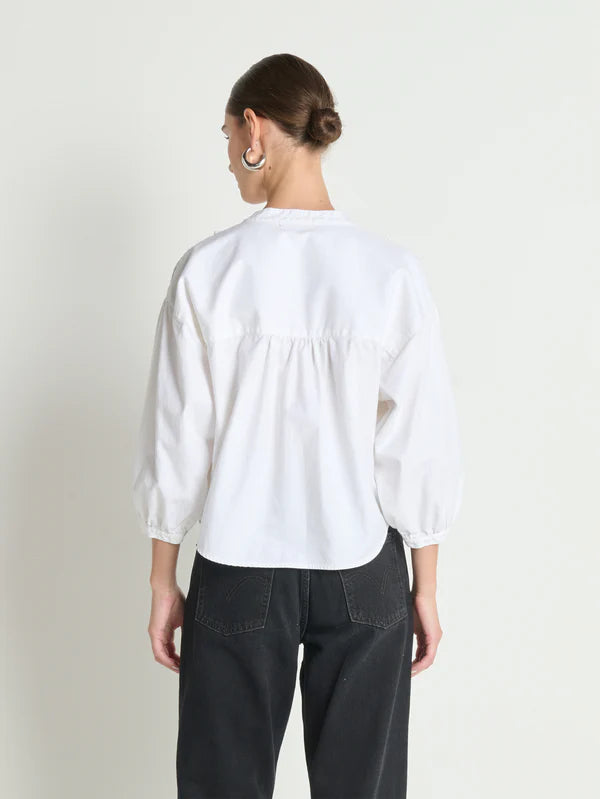 Na21276 White Ruffle Shirt