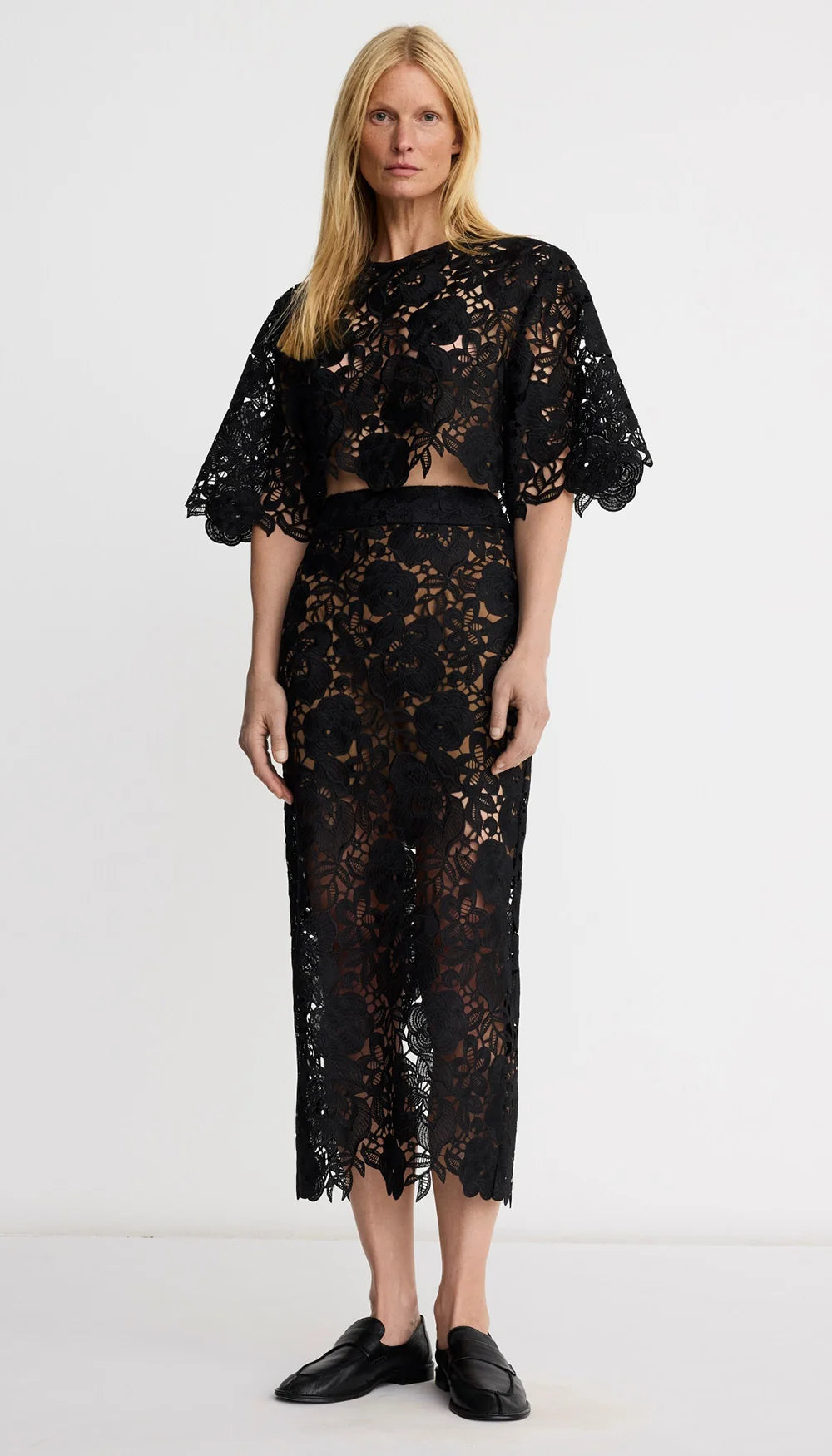 Sm2610 Lace Pencil Skirt