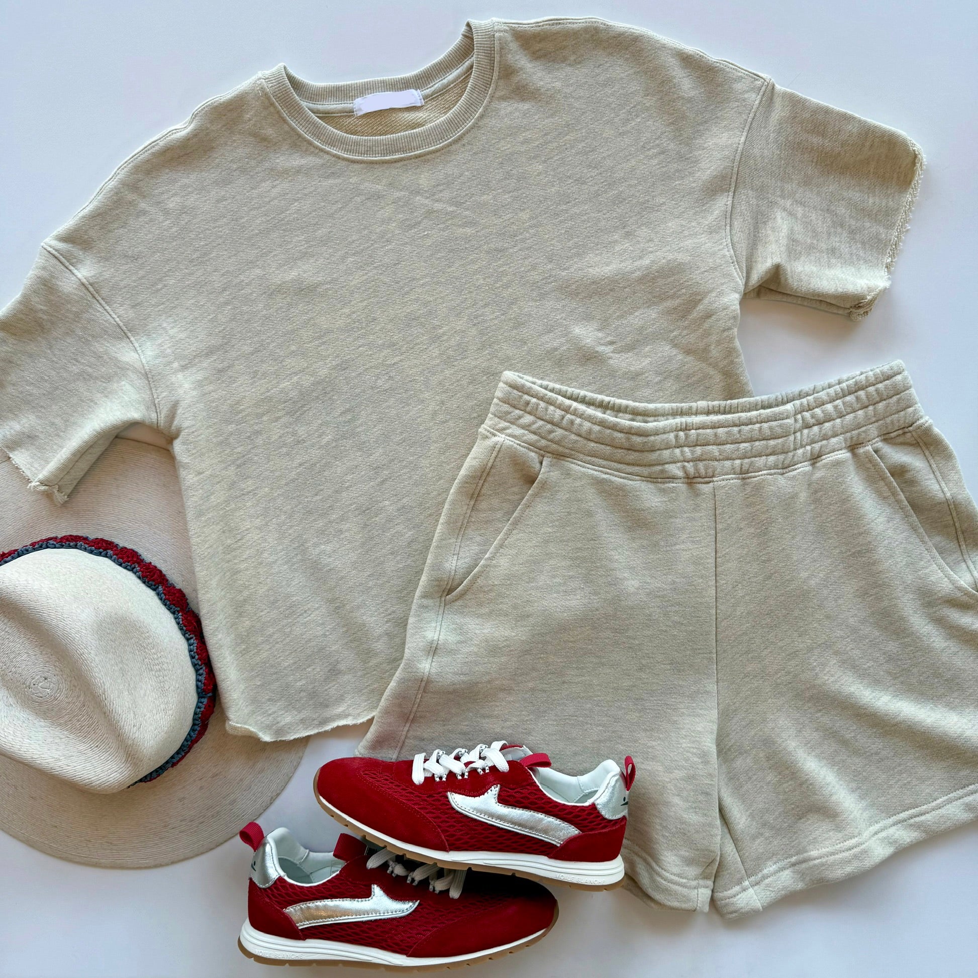 Pwtez Heather Grey Cotton Top