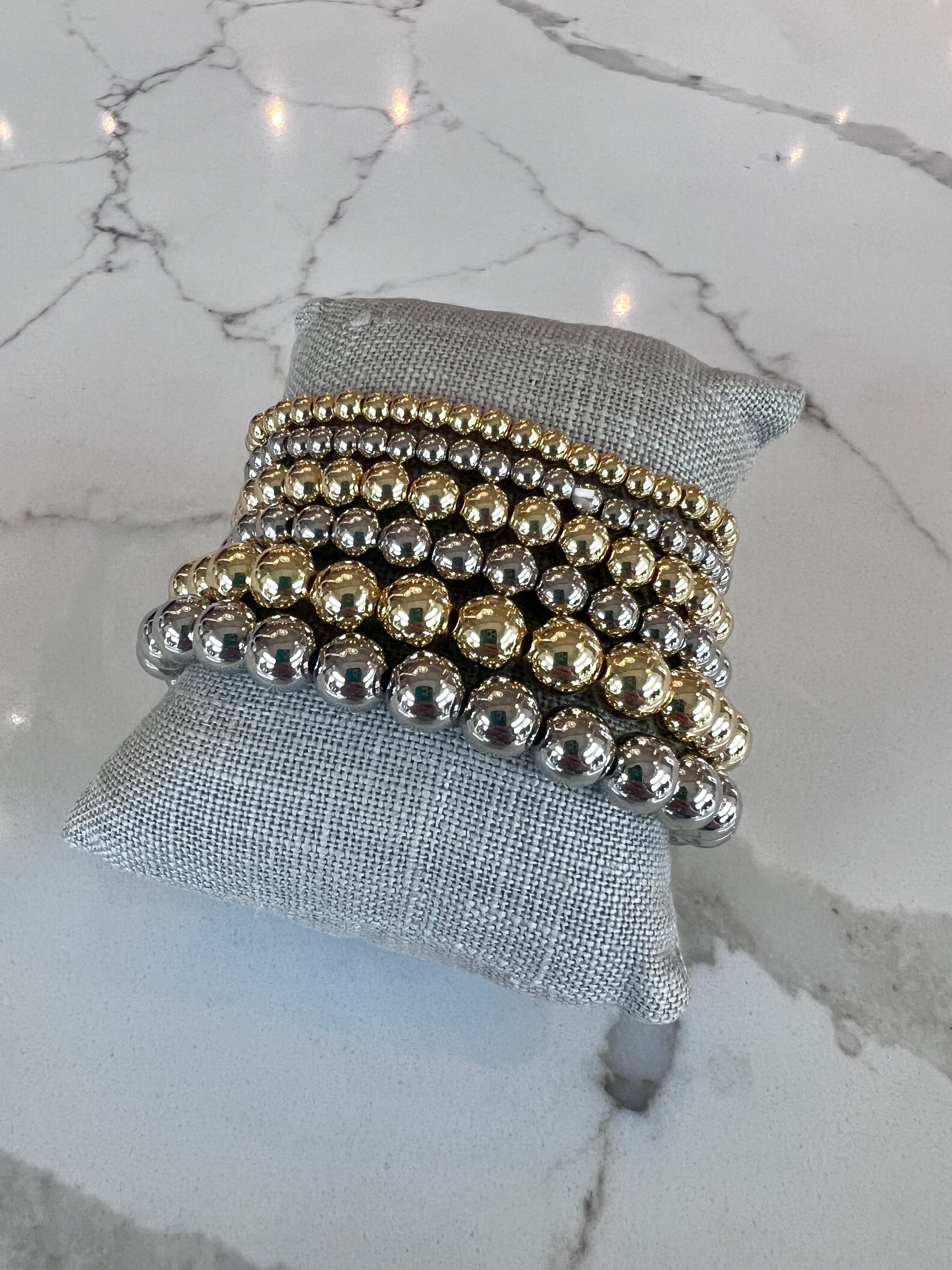 Ma505 Two Tone Bracelet Stack