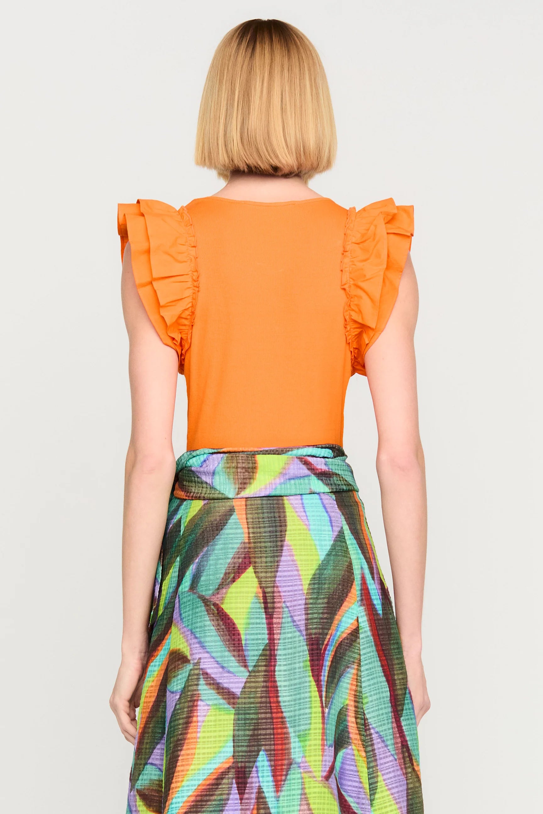 Ma925t Marie Oliver Tangerine Flutter Top